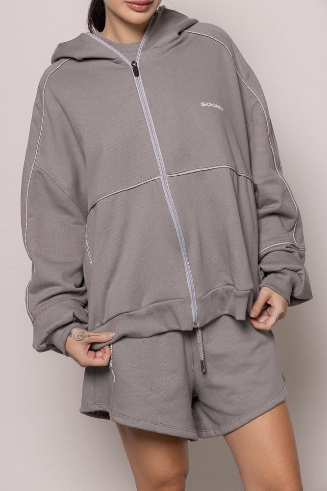 Hoodie 87/27 Sgo Dama-Gris - imagen 8