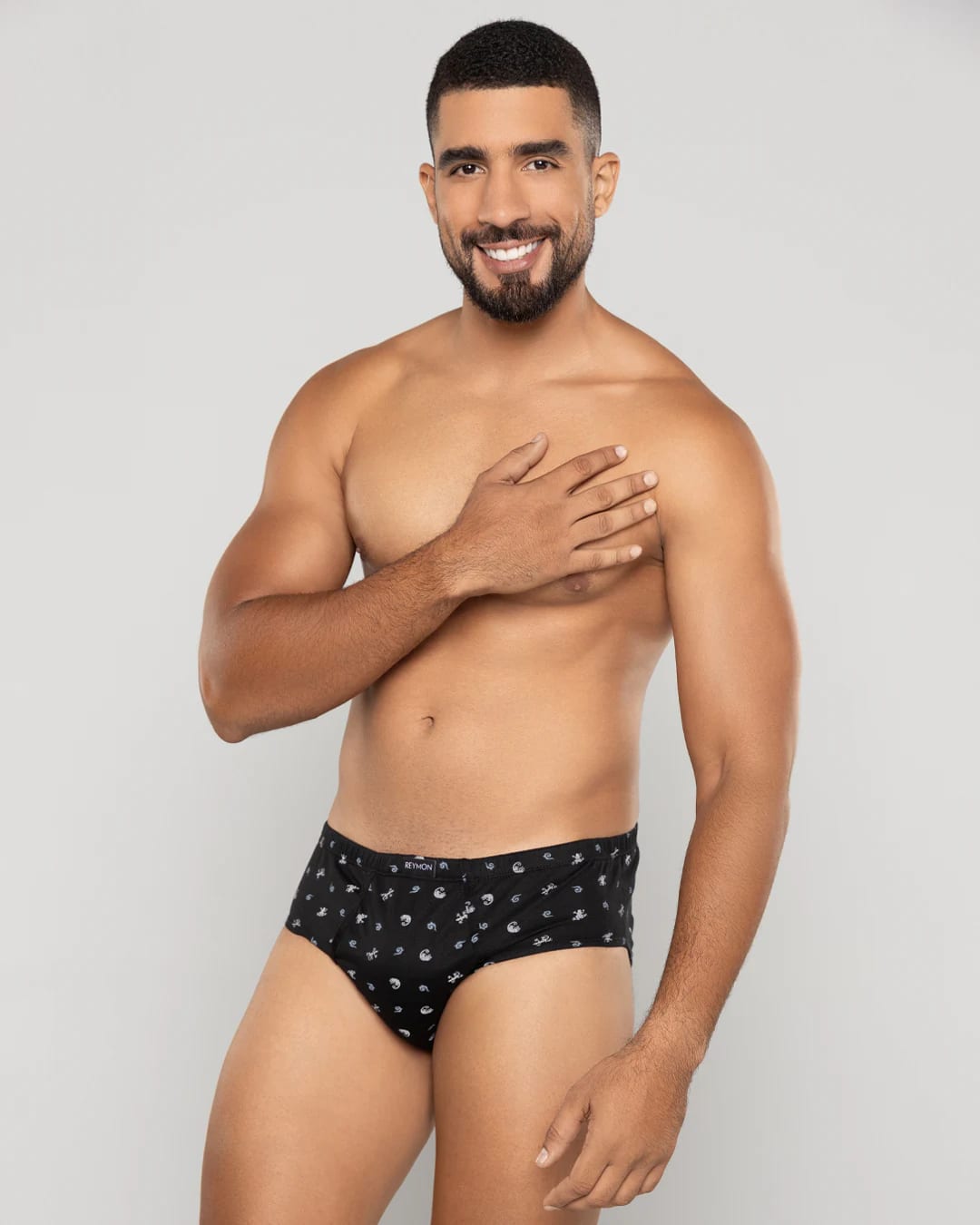 Pantaloncillo clásico Algodón estampado con bragueta Ref.2010 - imagen 6