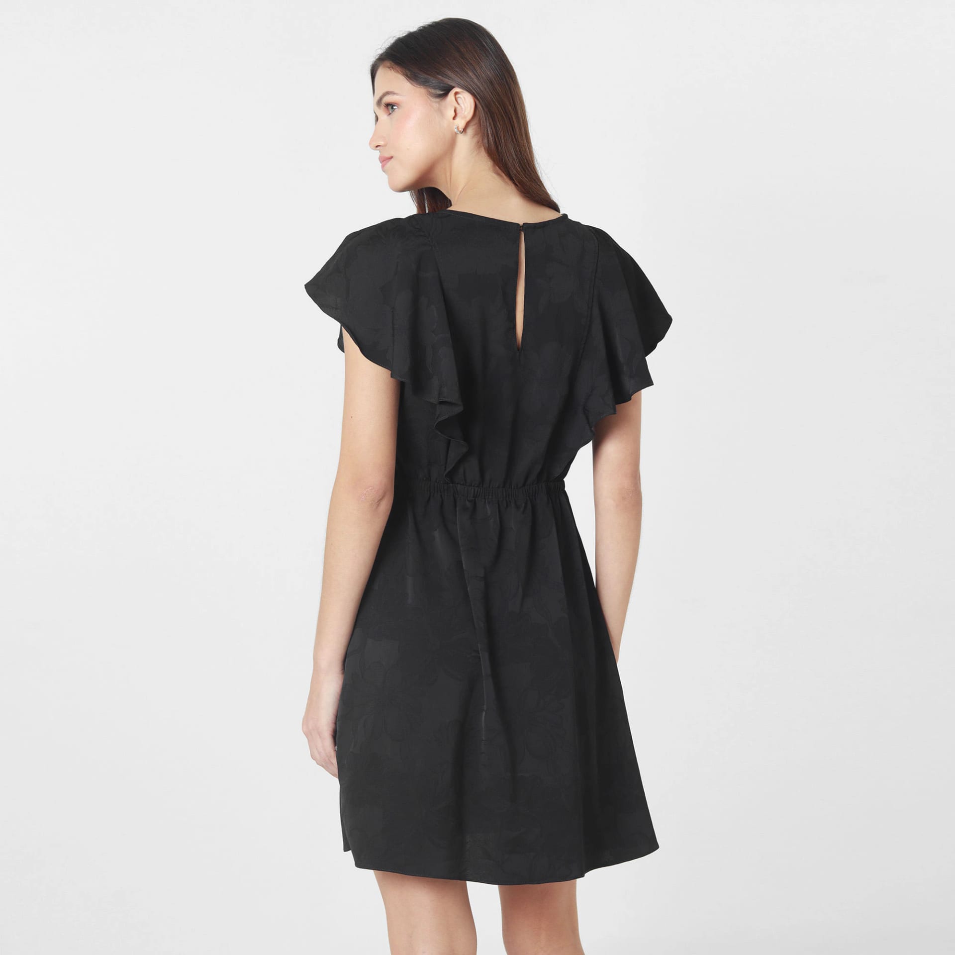 Vestido Cuello Redondo Manga Corta - imagen 3