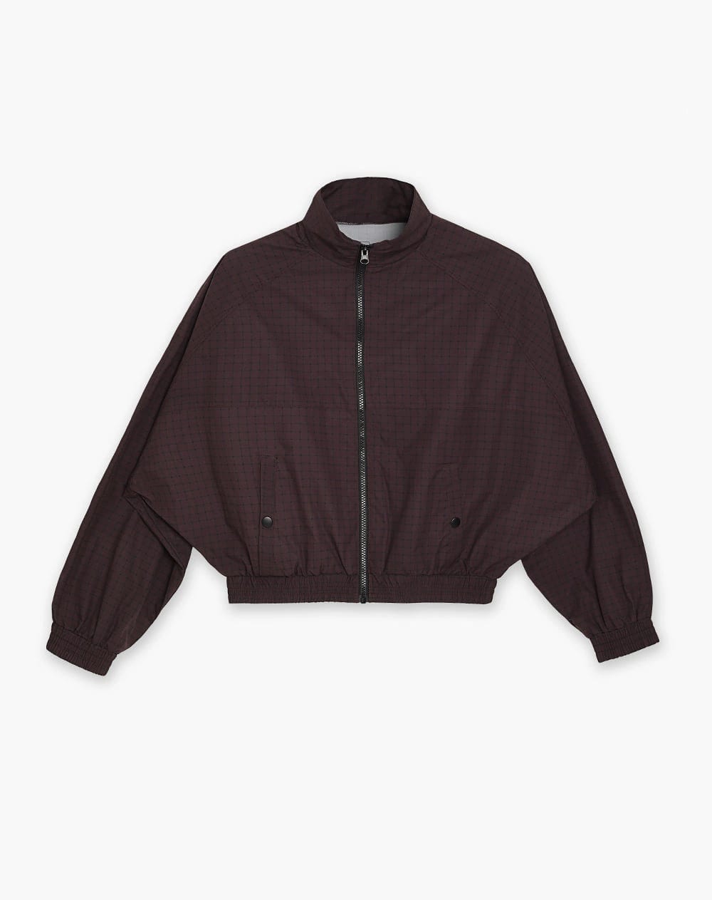 Chaqueta regular sin capucha morado estampado mujer - imagen 7