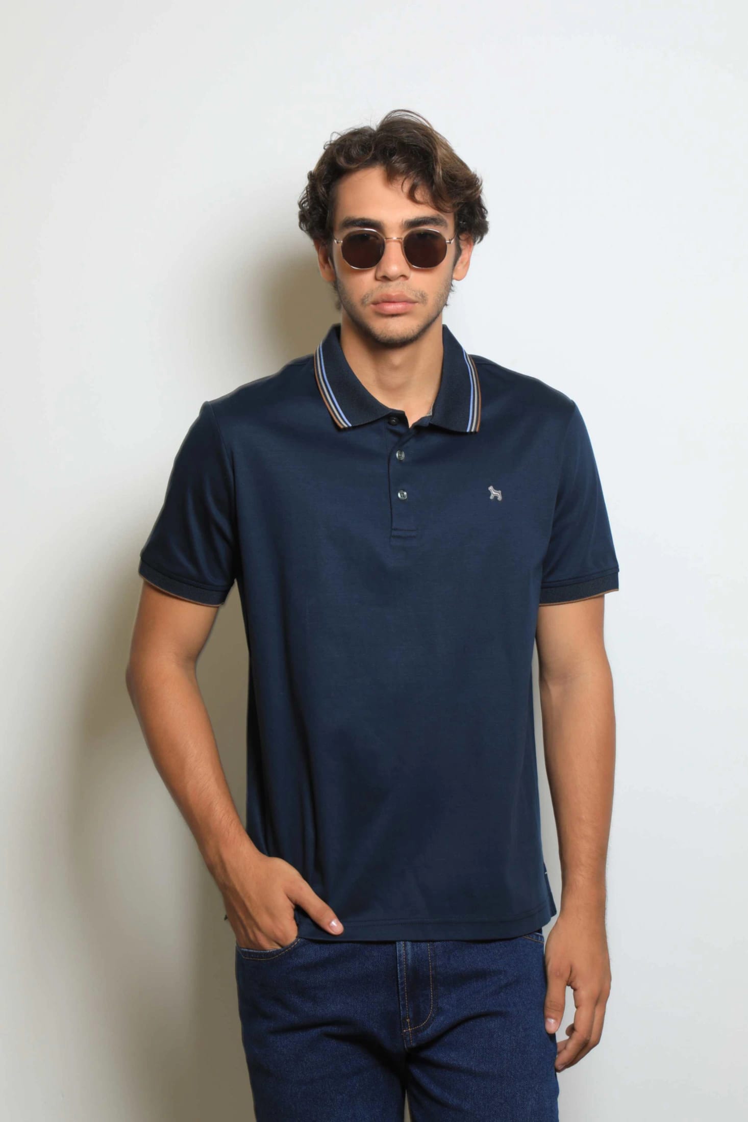 Polo Fashion Navy/Café (Mercerizada) - imagen 4