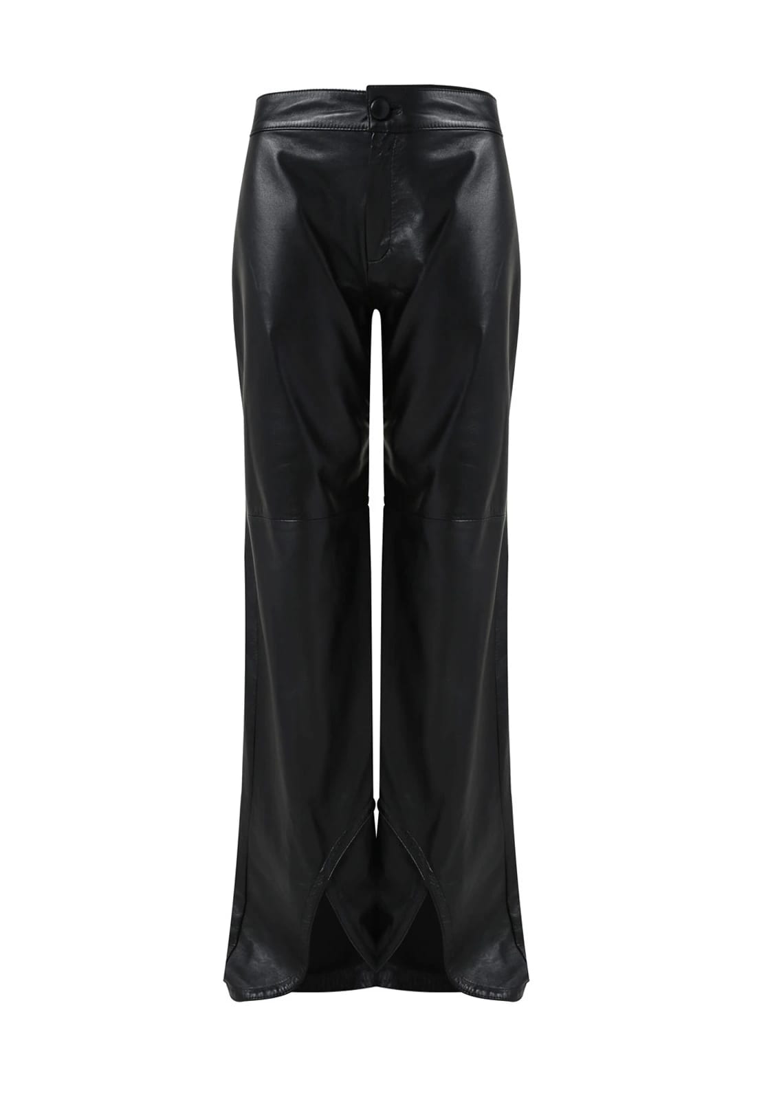 LEATHER CURVED CUT OUT BOOT TROUSERS - imagen 1