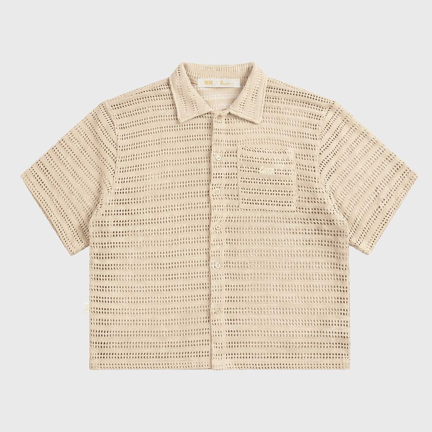 Textured Boxy Shirt - Camel - imagen 1