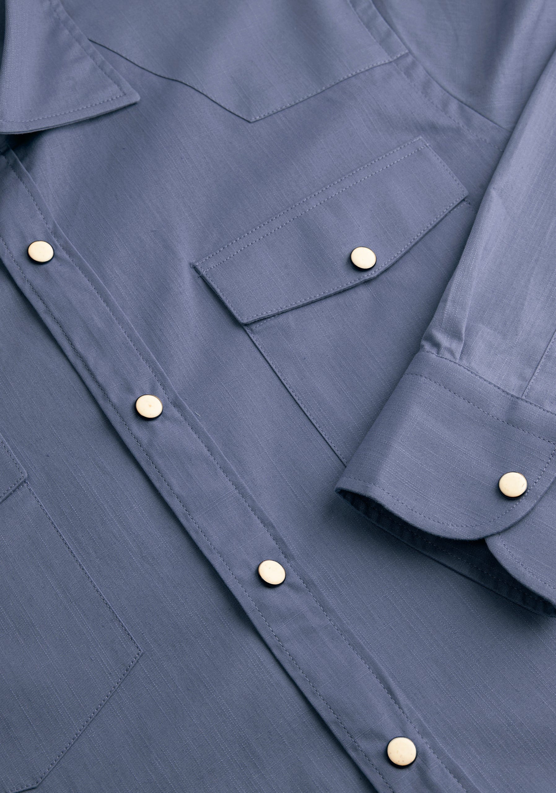 Camisa H Desert Bols Azul Med - imagen 2