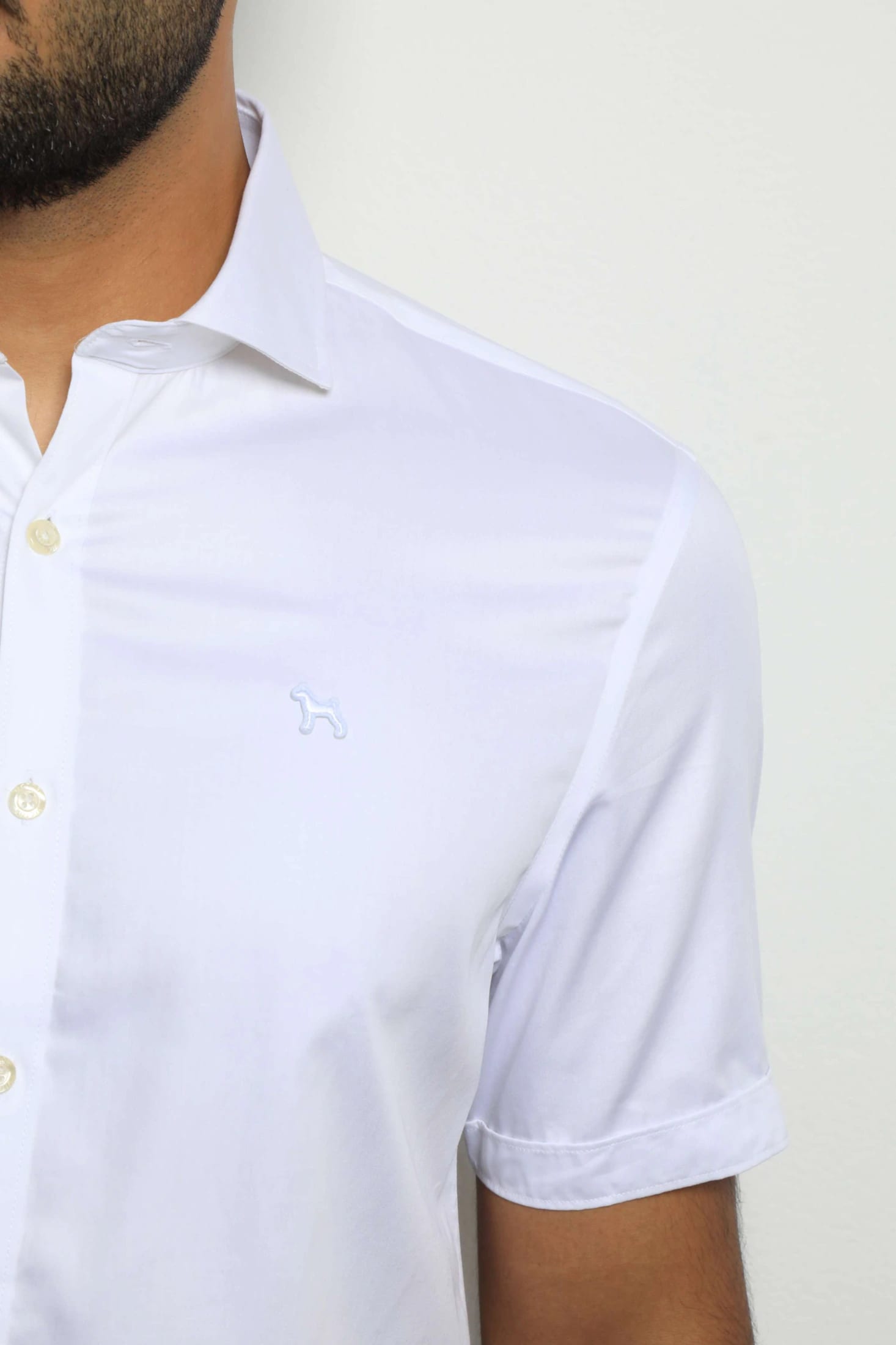 Camisa Manga Corta Blanco/Satin - imagen 2