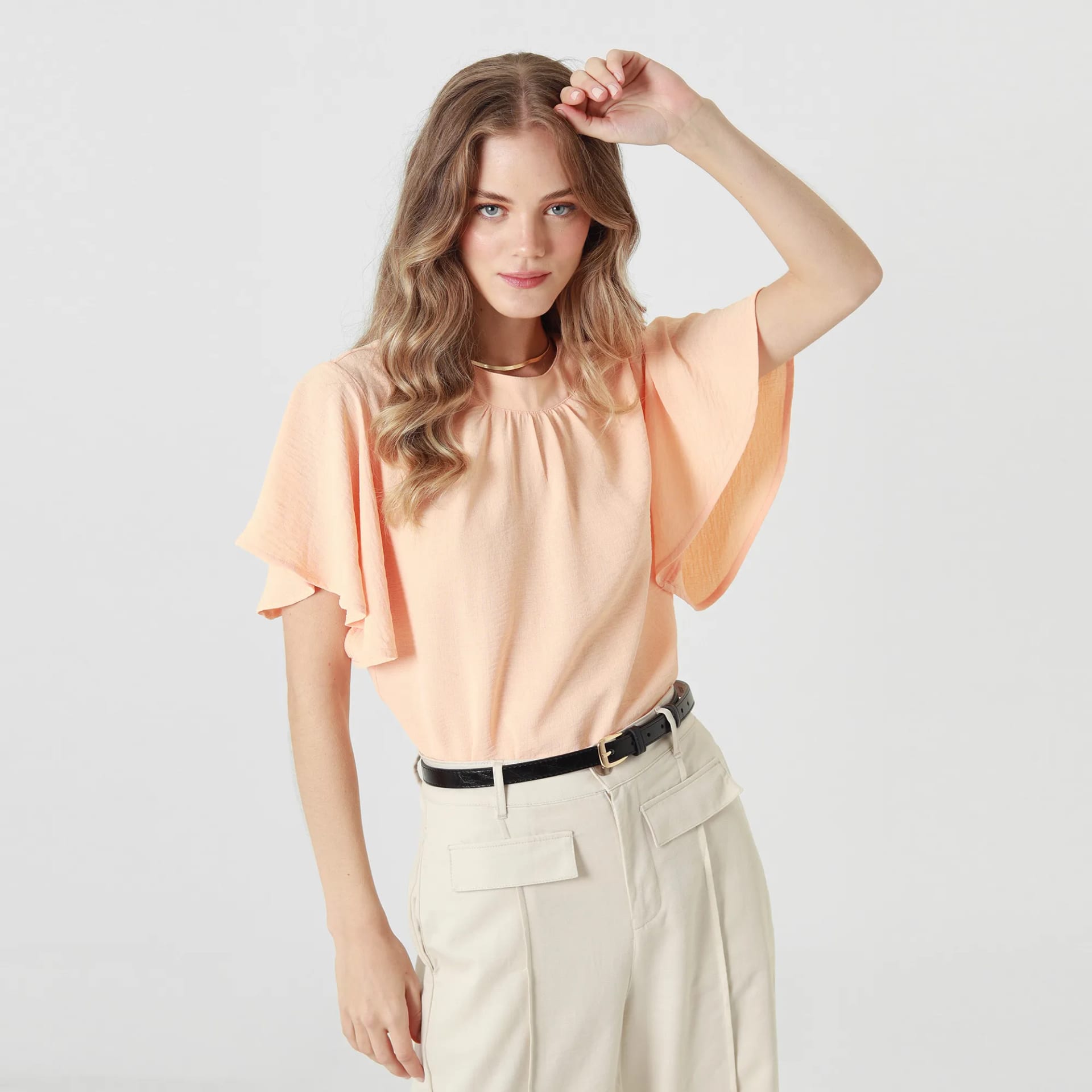 Blusa Cuello Redondo Manga Corta - imagen 5