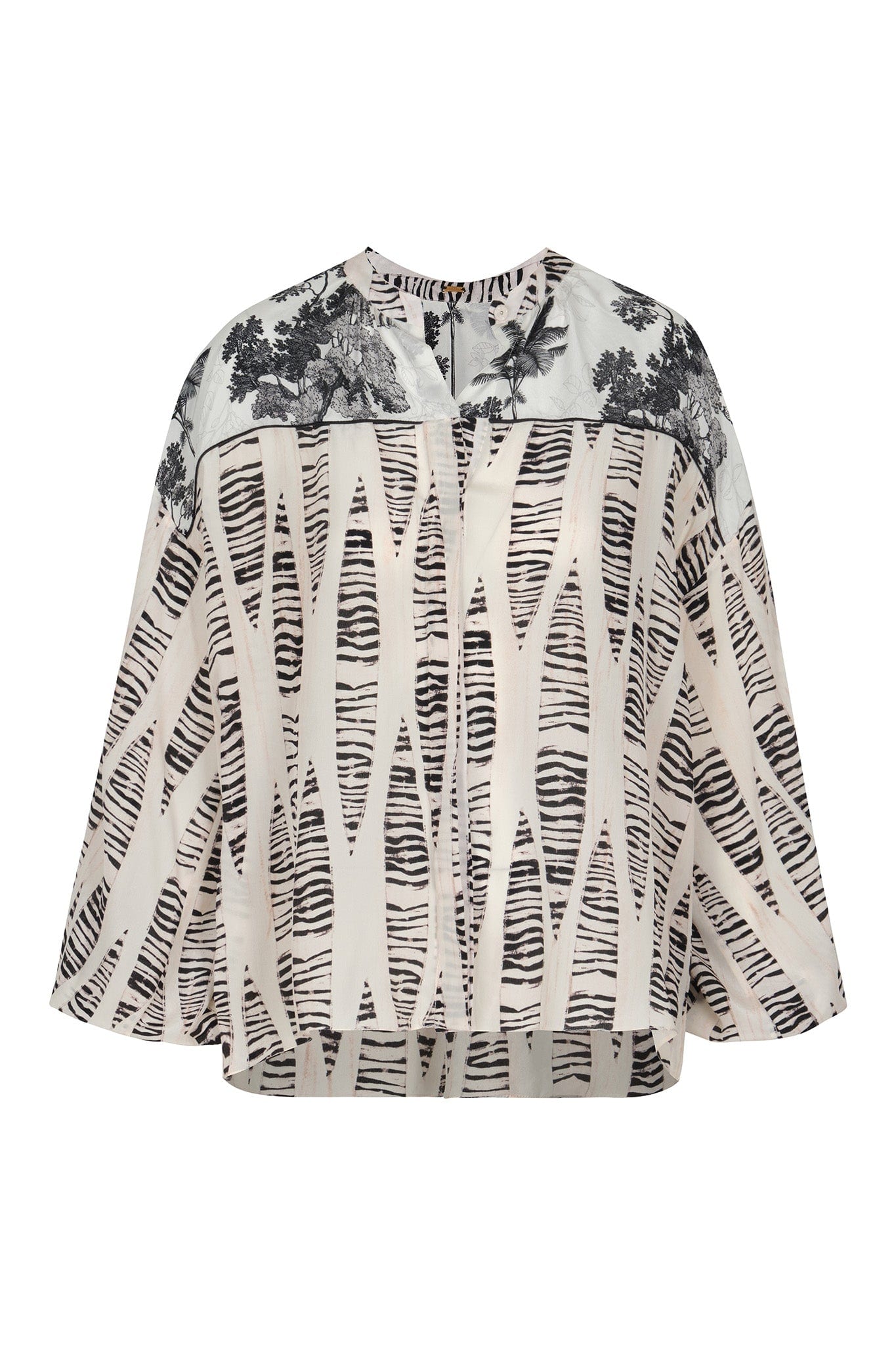 La Voragine Crepe Chine Shirt / Cream Canoe - imagen 1