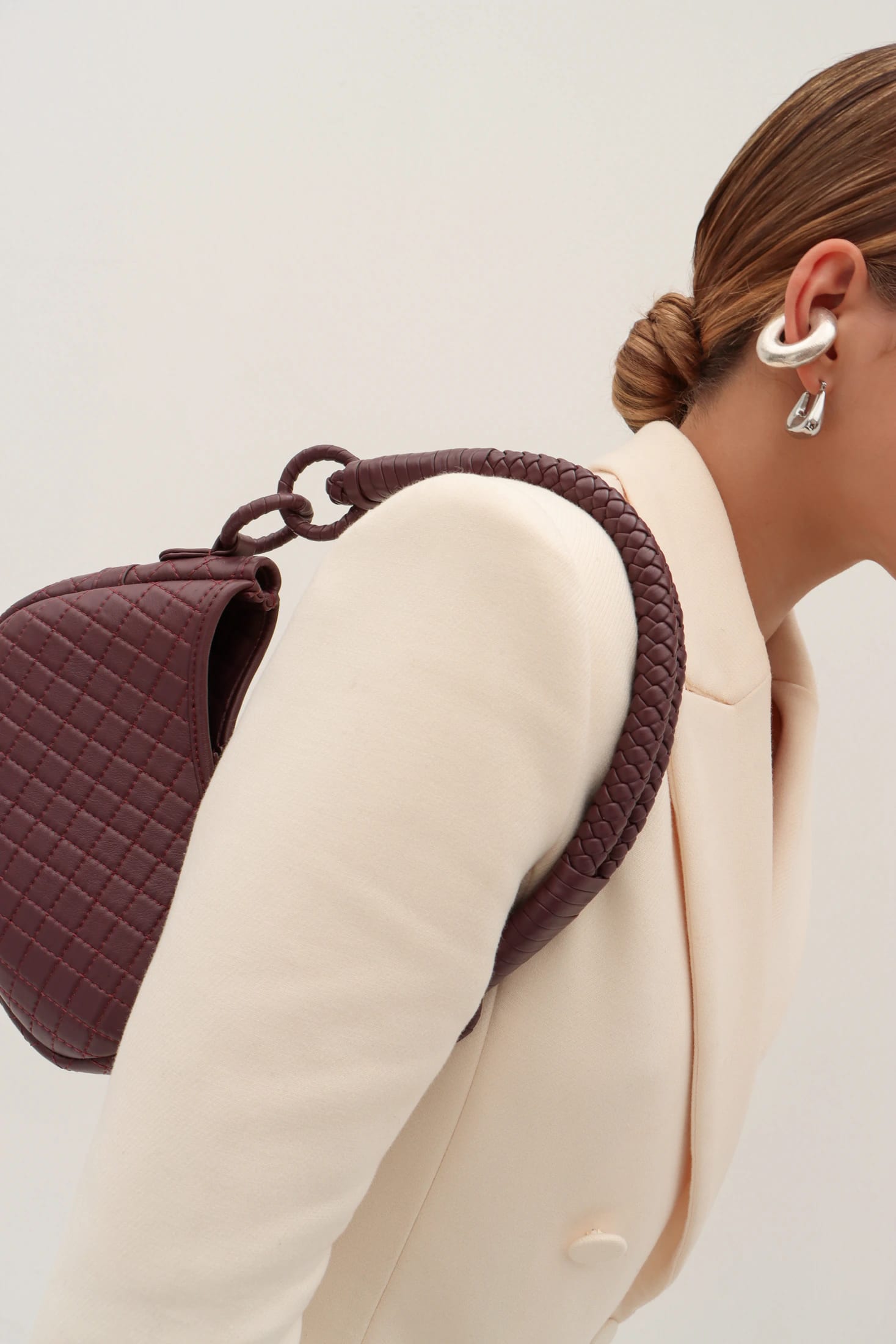 Saddle Mini, Shoulder Bag - Burgundy - imagen 4