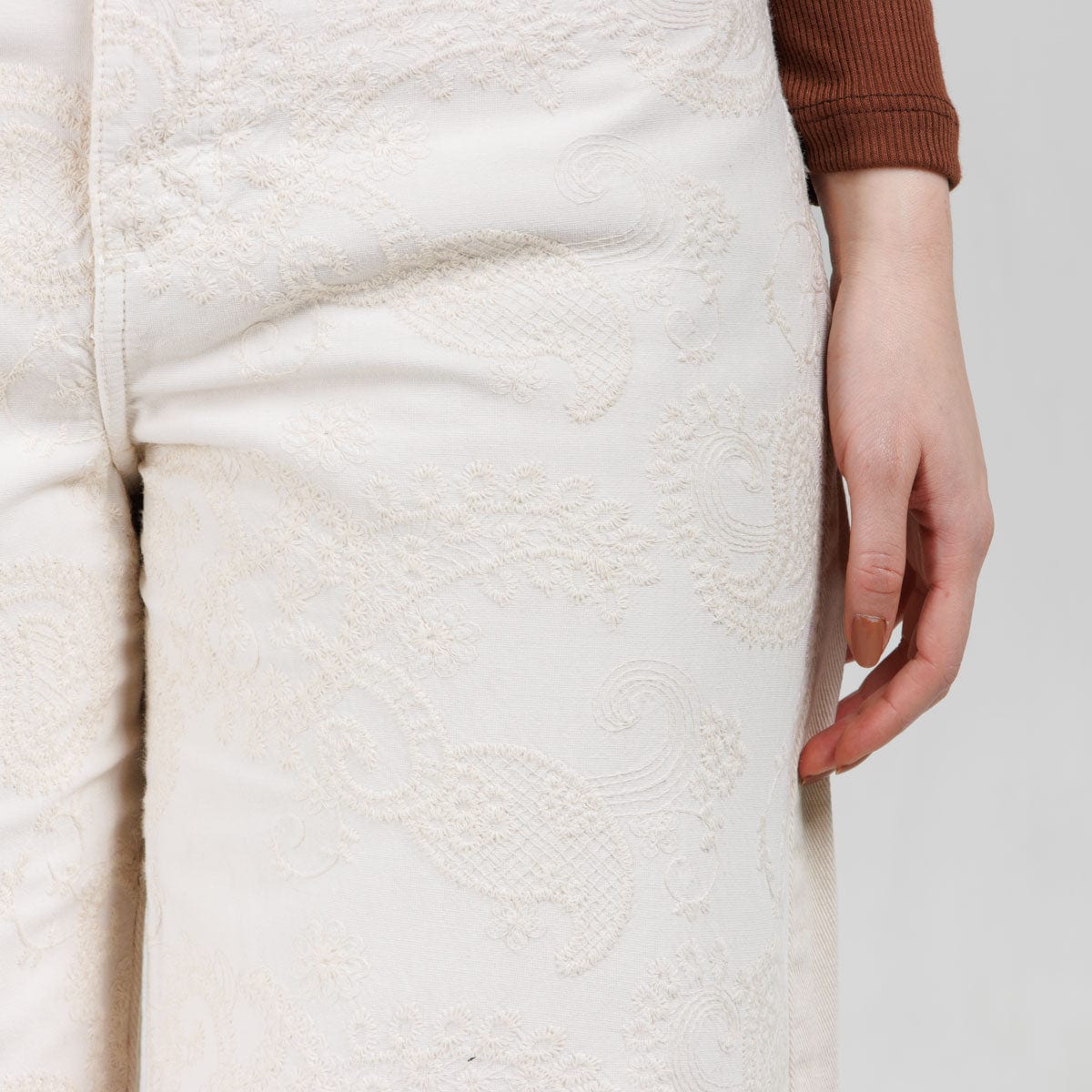 Jean Wide Leg Marfil Ax-3070 Rigido - imagen 2