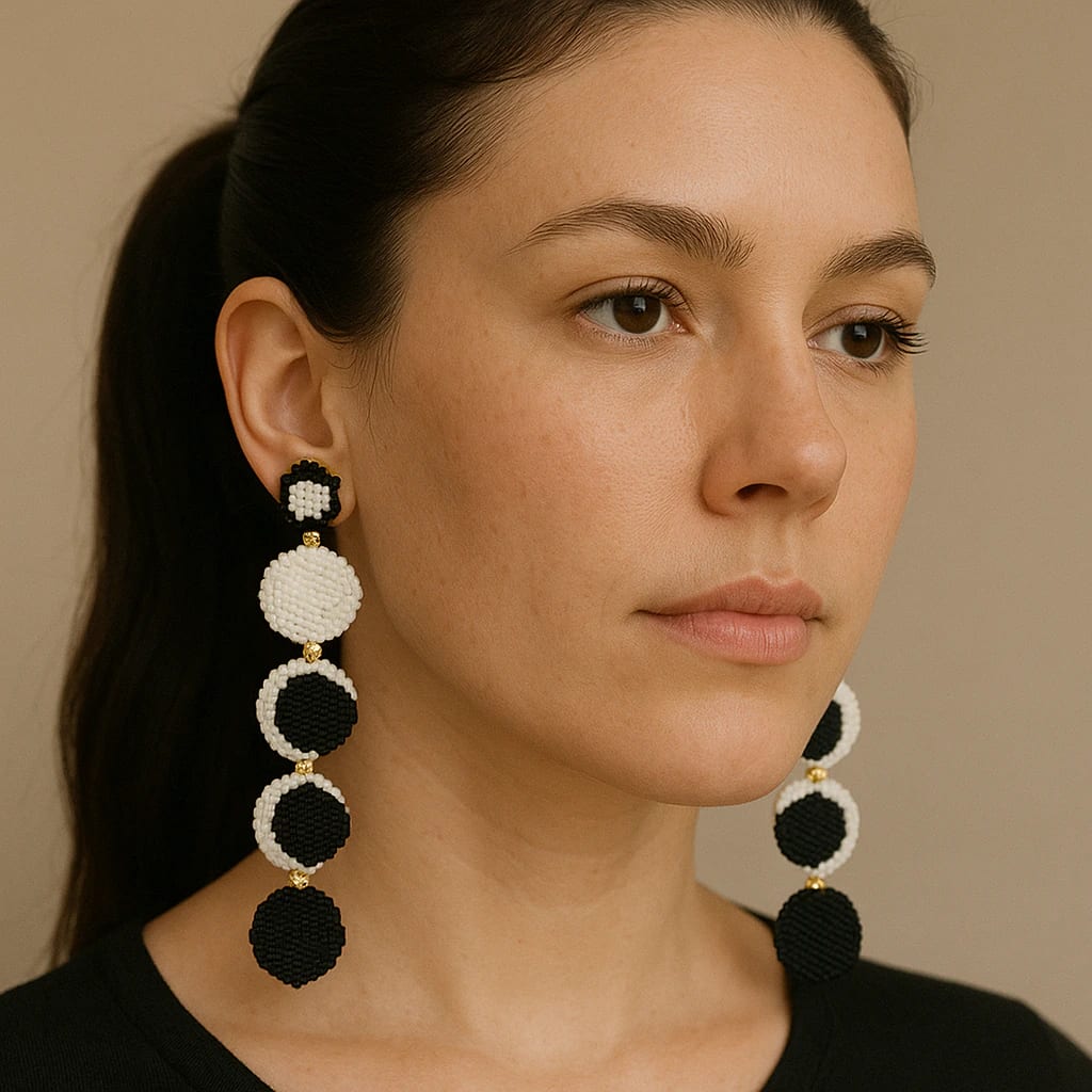 Miyuki Circle Fall Earrings - imagen 2