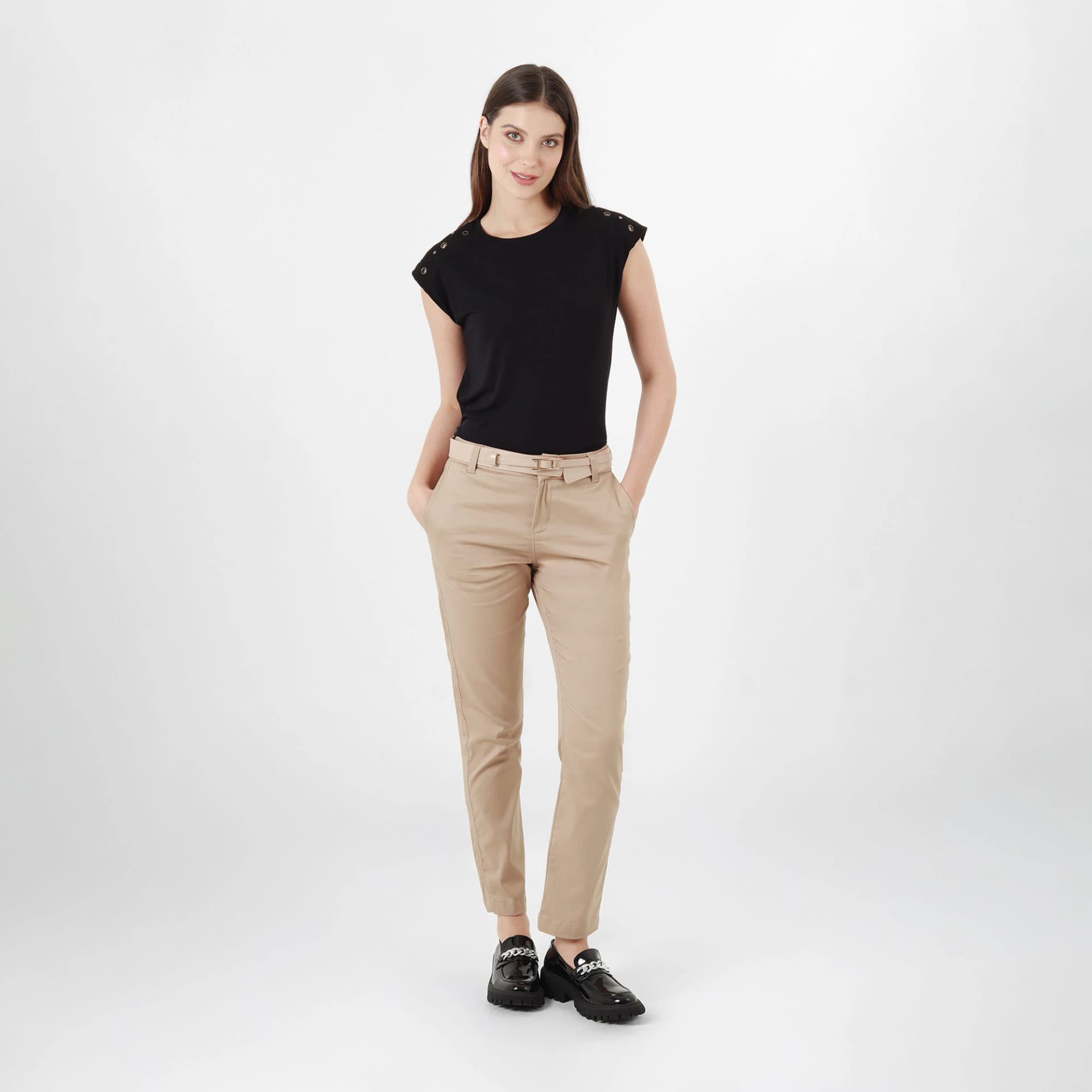 Pantalon Tiro Alto Bota Recta - imagen 1