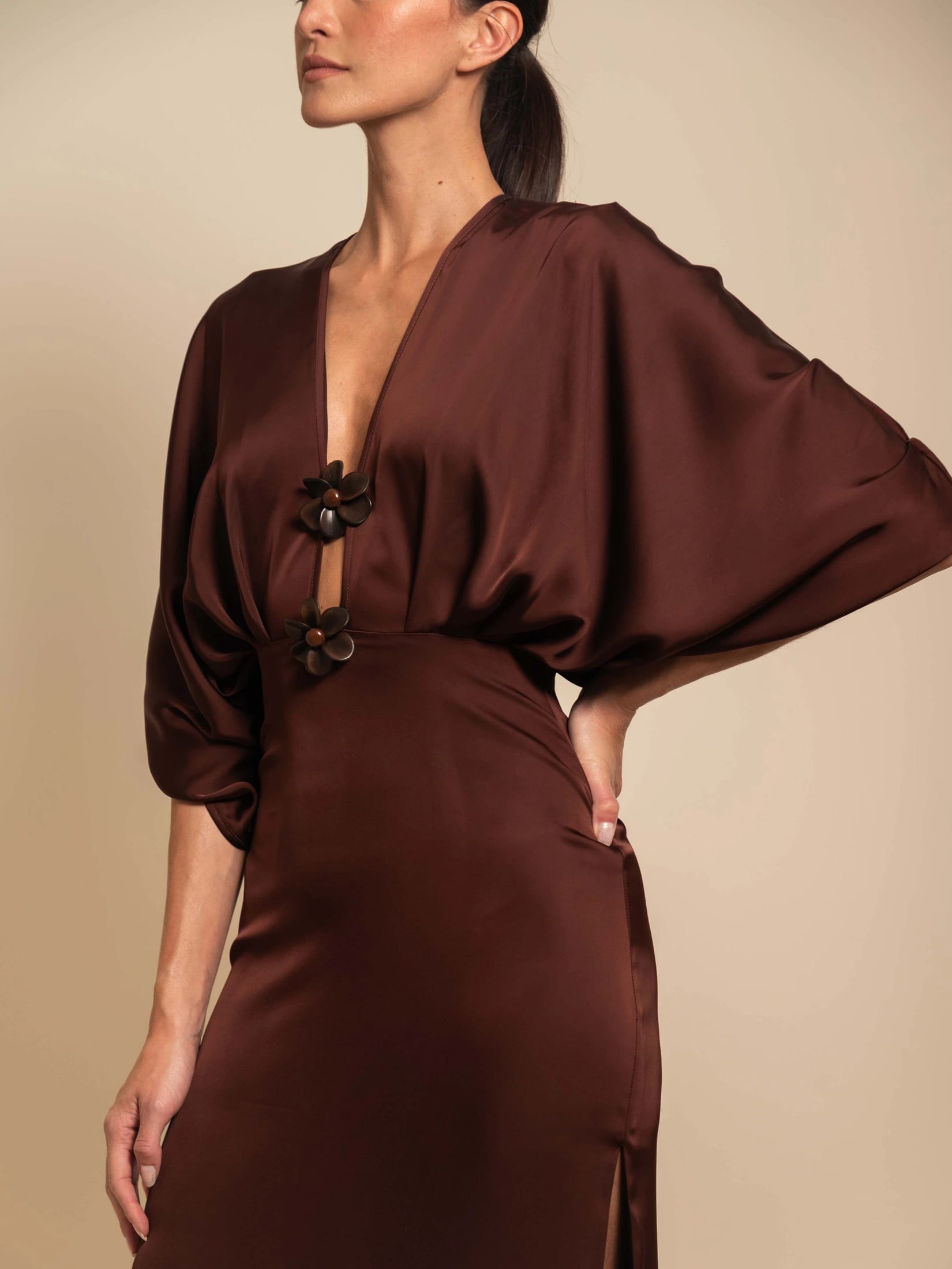 ABBEY DRESS ESPRESSO - imagen 2