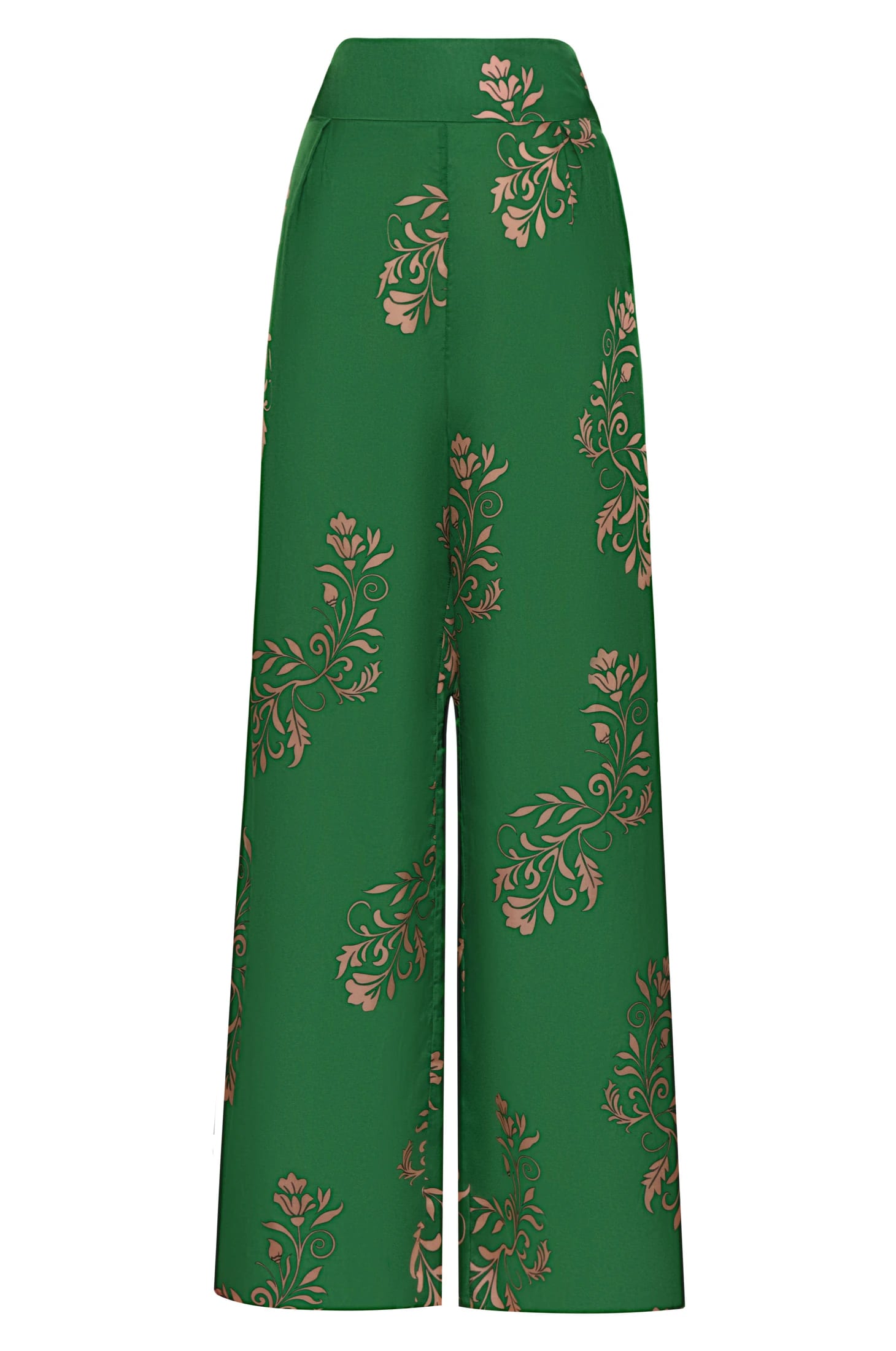 Fiol Cotton Silk Pants / Green Buganvilias - imagen 1