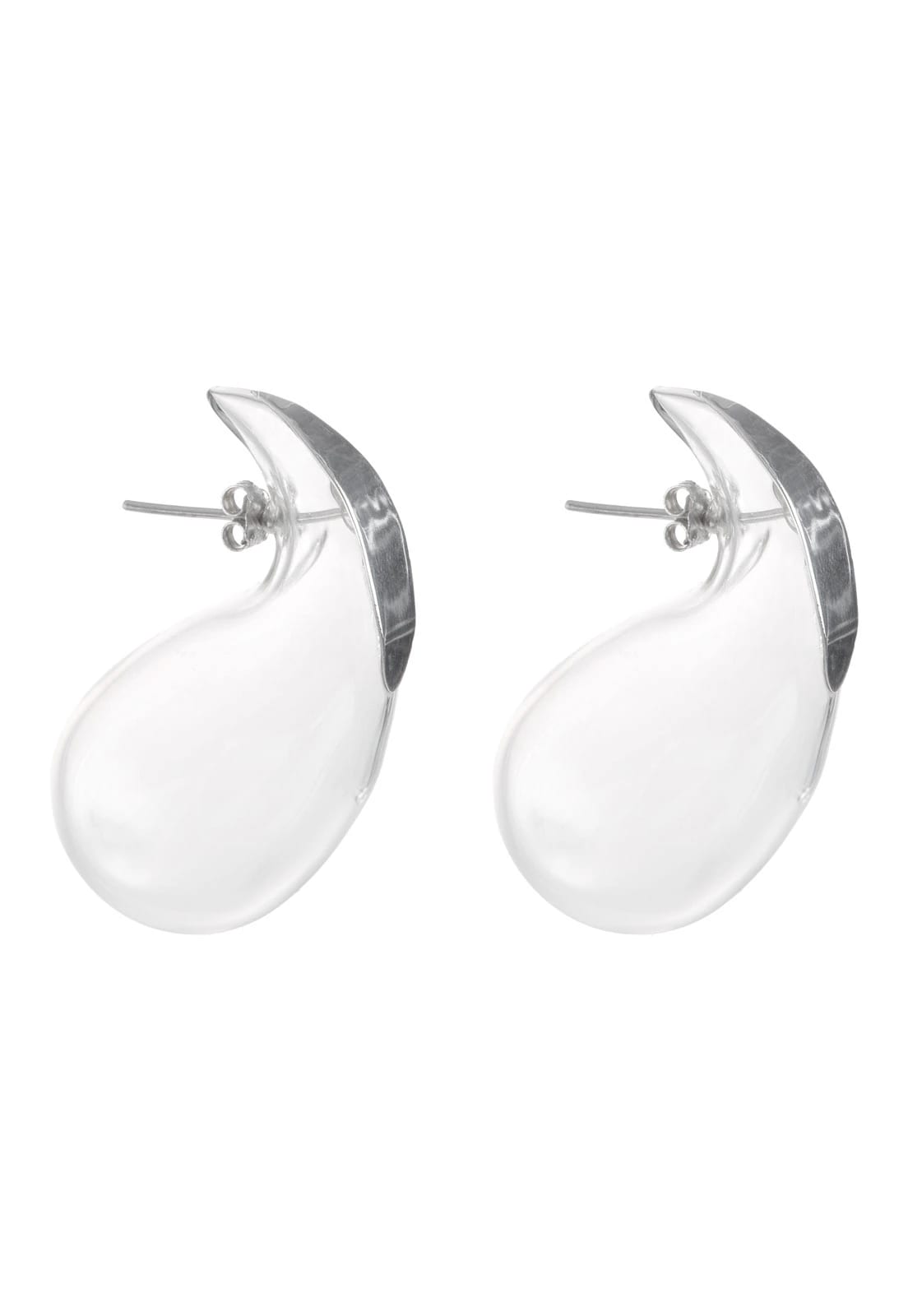LARGE GLASS DROP EARRINGS - imagen 3