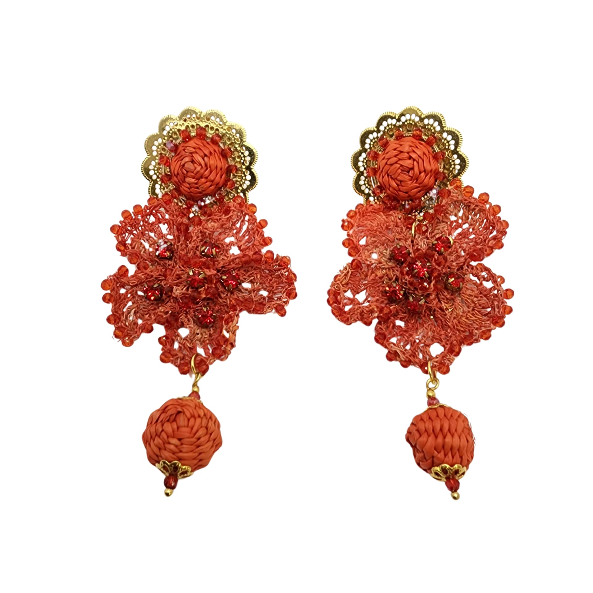 Flame Petal Earrings - imagen 1