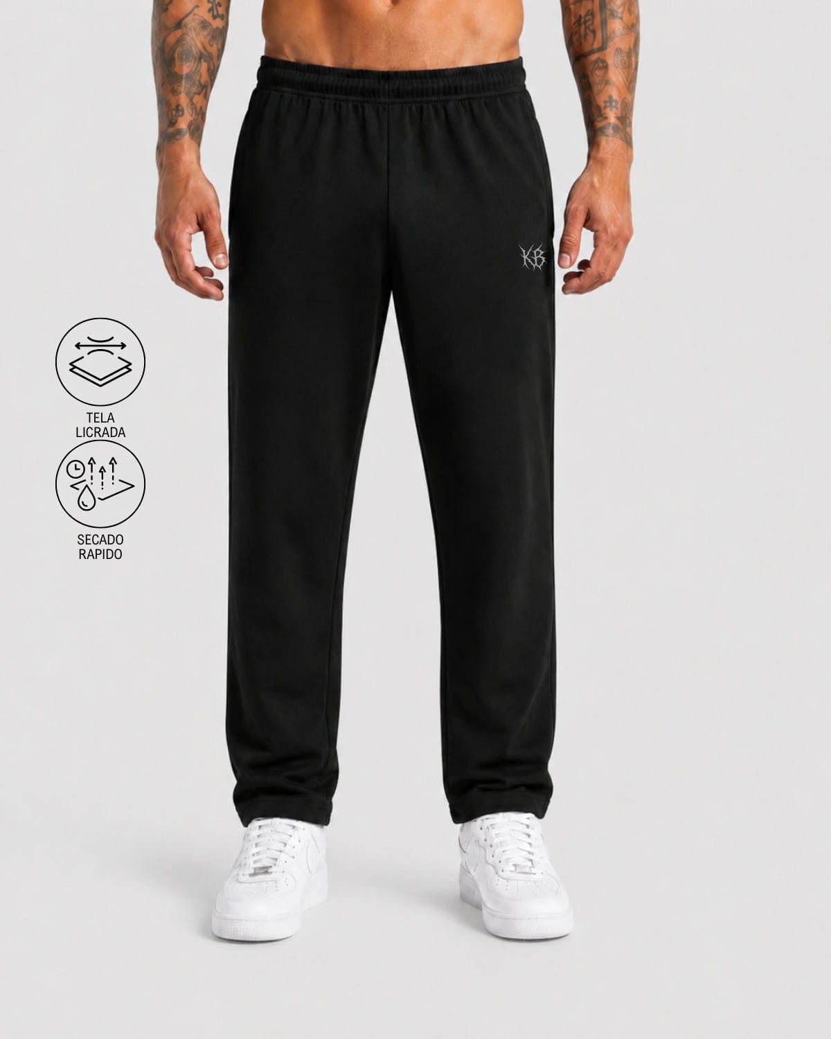 Jogger Caída Recta Tela Licrada Kaybu Sauvage | KBMEN RF.431 - imagen 1