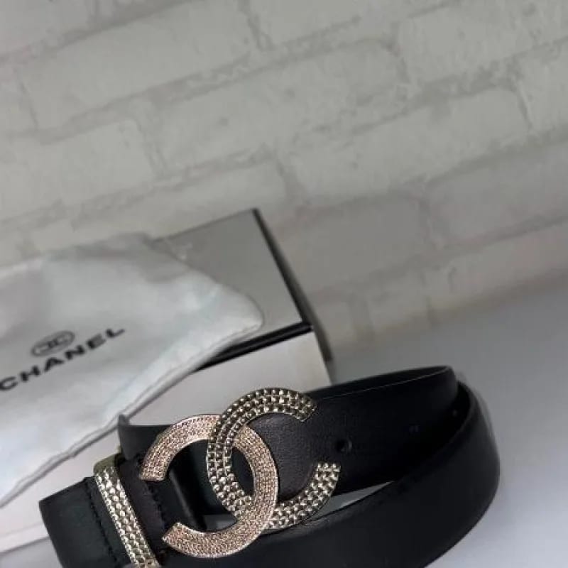 CORREA CHANEL NEGRA ENCHAPE - imagen 2