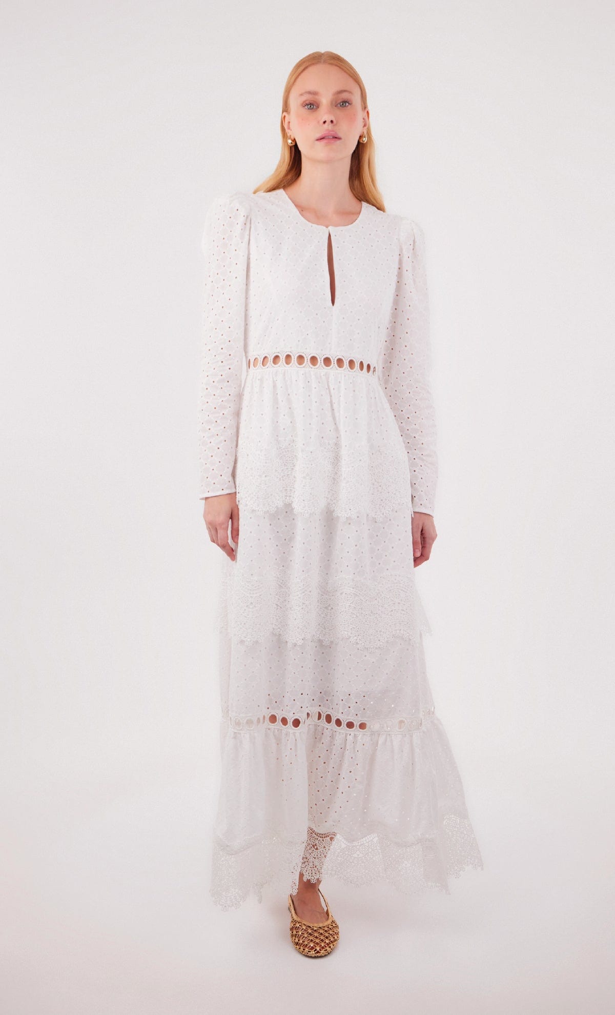 Vestido midi Merian White - imagen 3