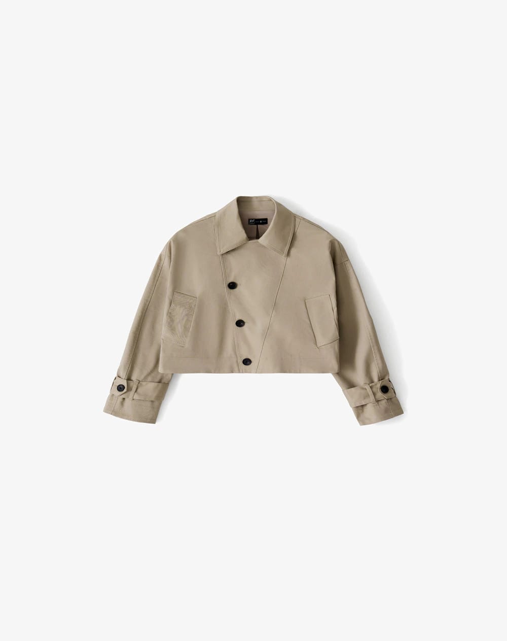 Chaqueta regular sin capucha kaki mujer - imagen 1