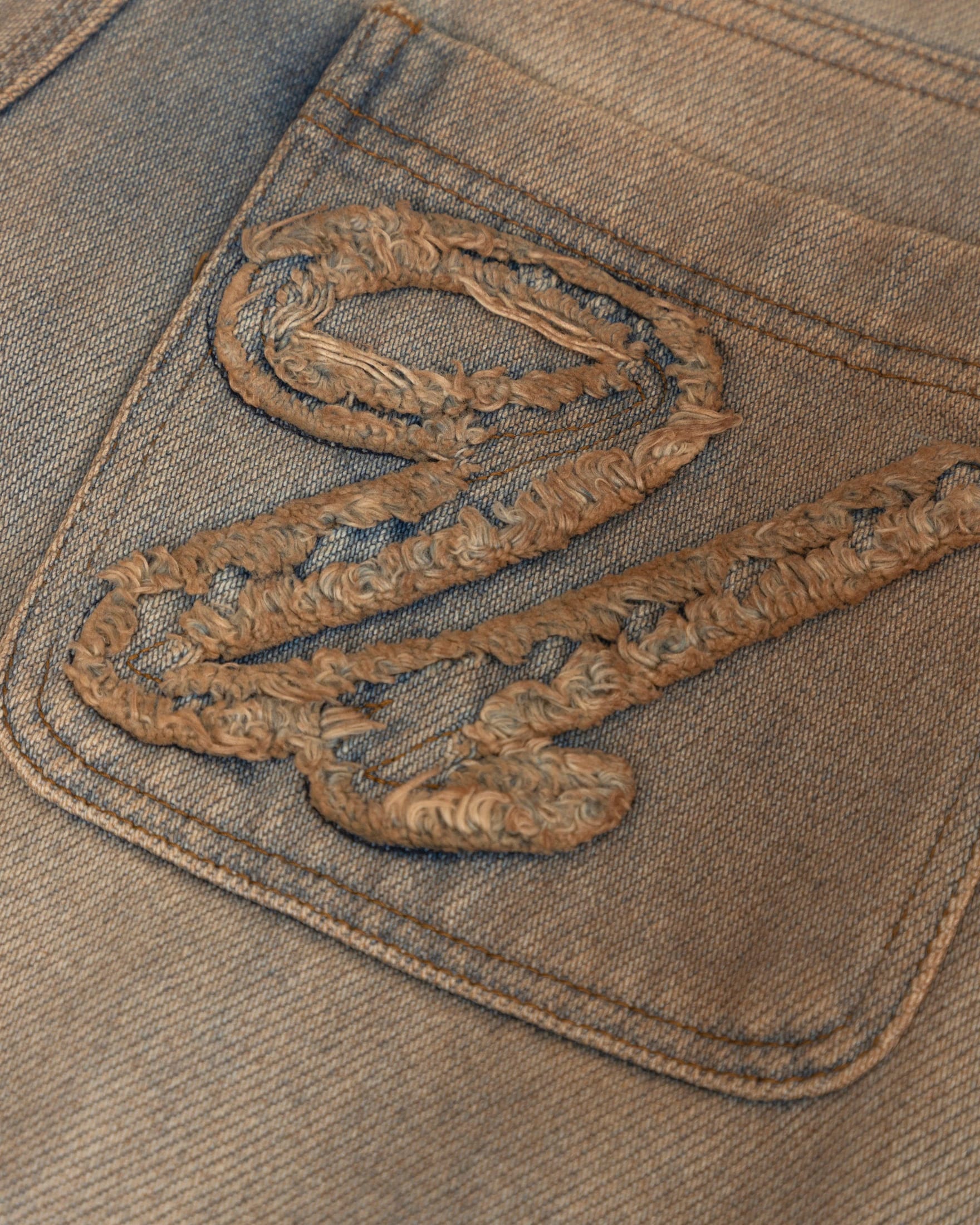 W Holy State Split Knee Wide Jeans Sand Blue - imagen 6