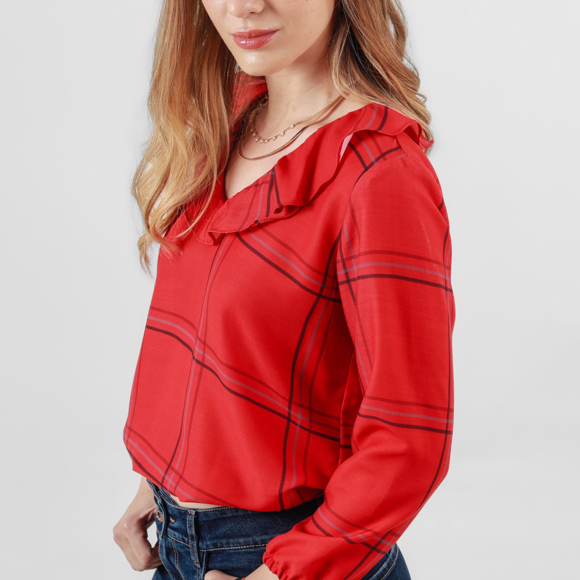 Blusa Cuello V Manga 3Cuartos - imagen 5