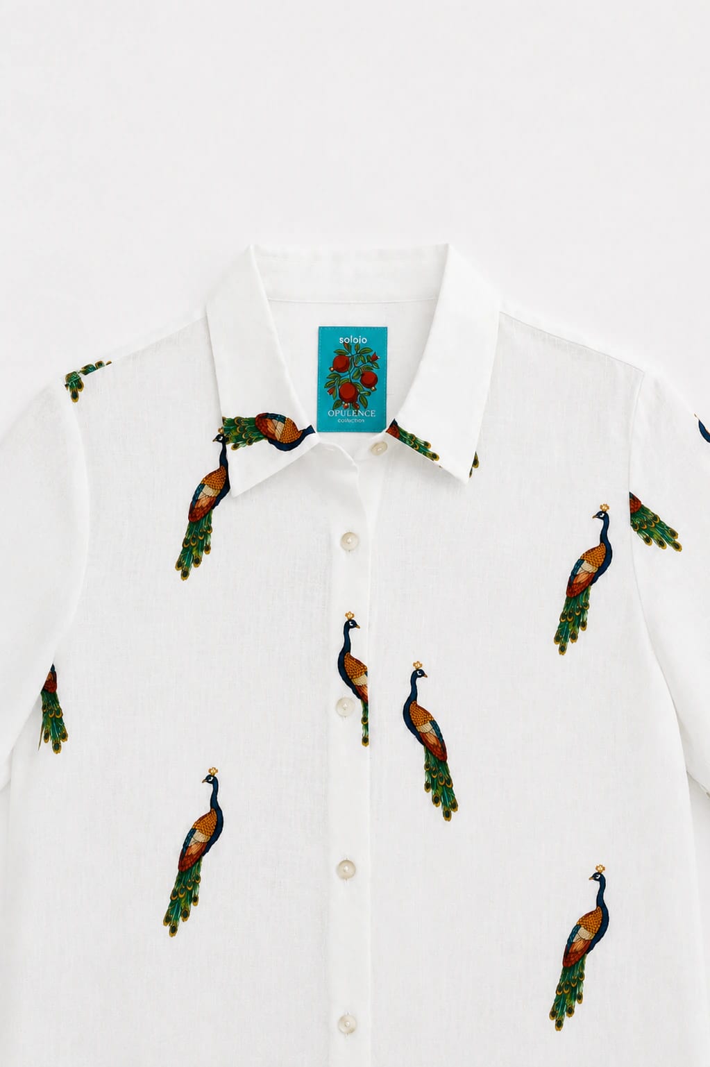 Women's Pavone linen shirt dress white - imagen 4