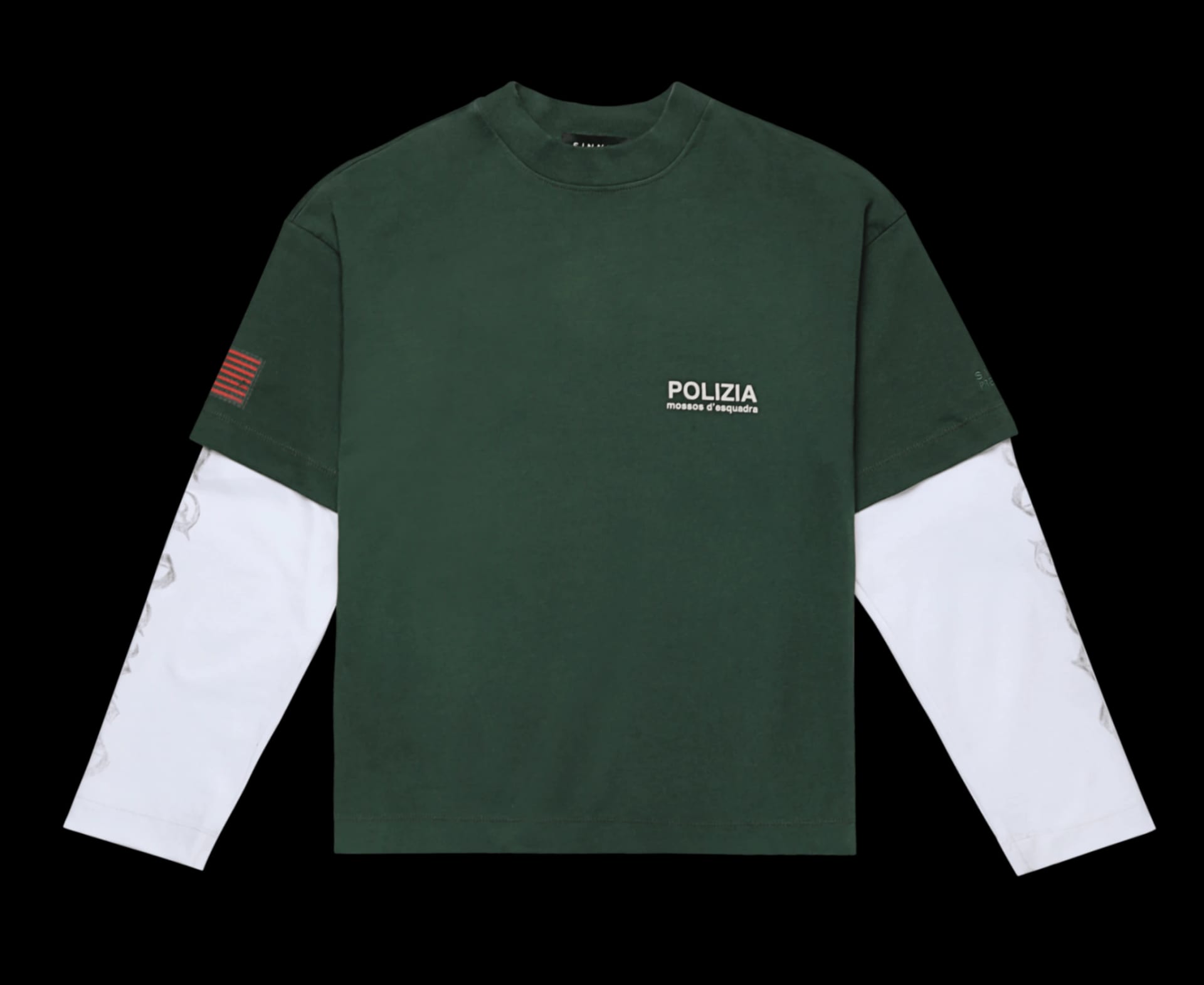 POLIZIA GREEN DOUBLE SLEEVE - imagen 1