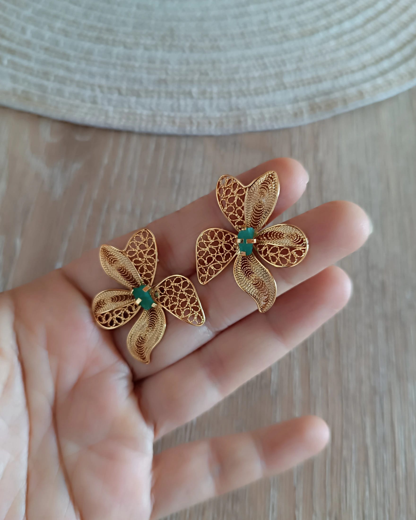 Aretes filigrana topo Dinastia - imagen 3