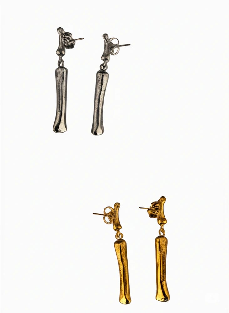 MINI BONE EARRINGS - imagen 1