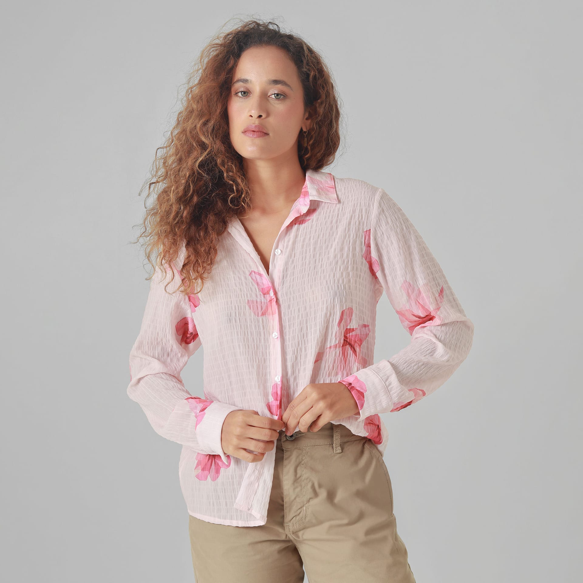 Camisa Cuello Camisero Manga Larga - imagen 5