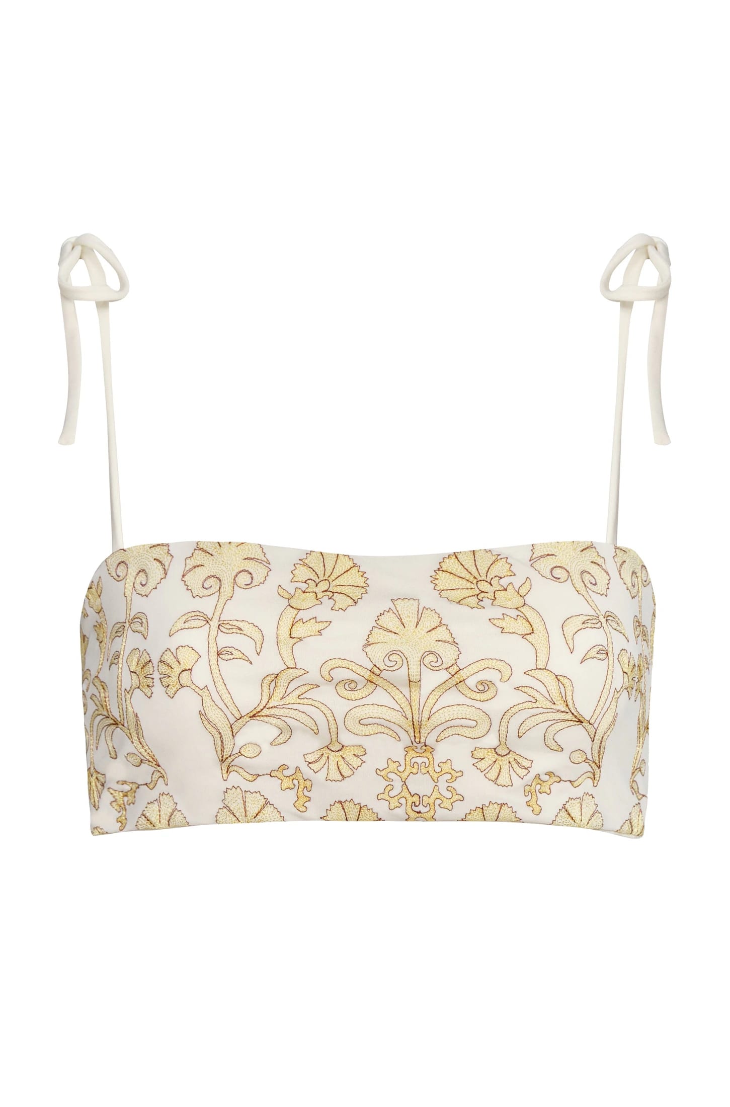 San Miguel Embroidered Top / Yellow Flowers - Ivory - imagen 4