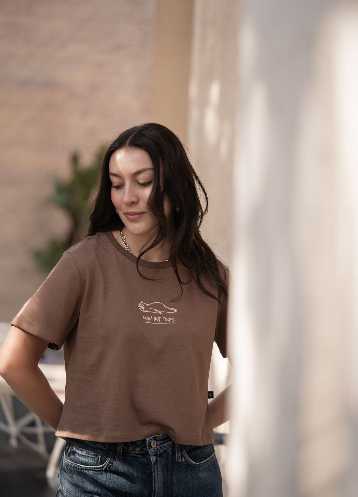 Nop Today Crop Top – Cafe - imagen 2