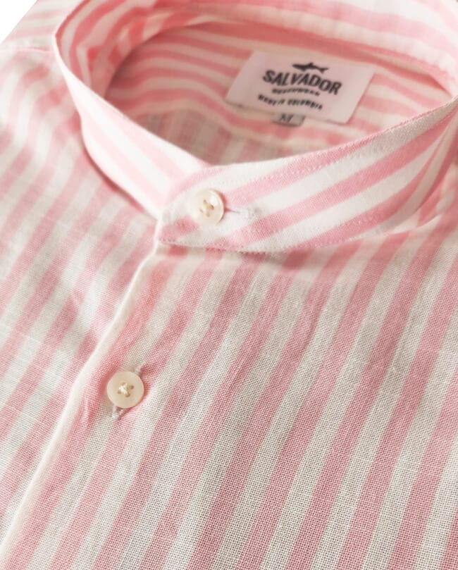 CAMISA NERU BLANCA RAYAS ROSADAS - imagen 3