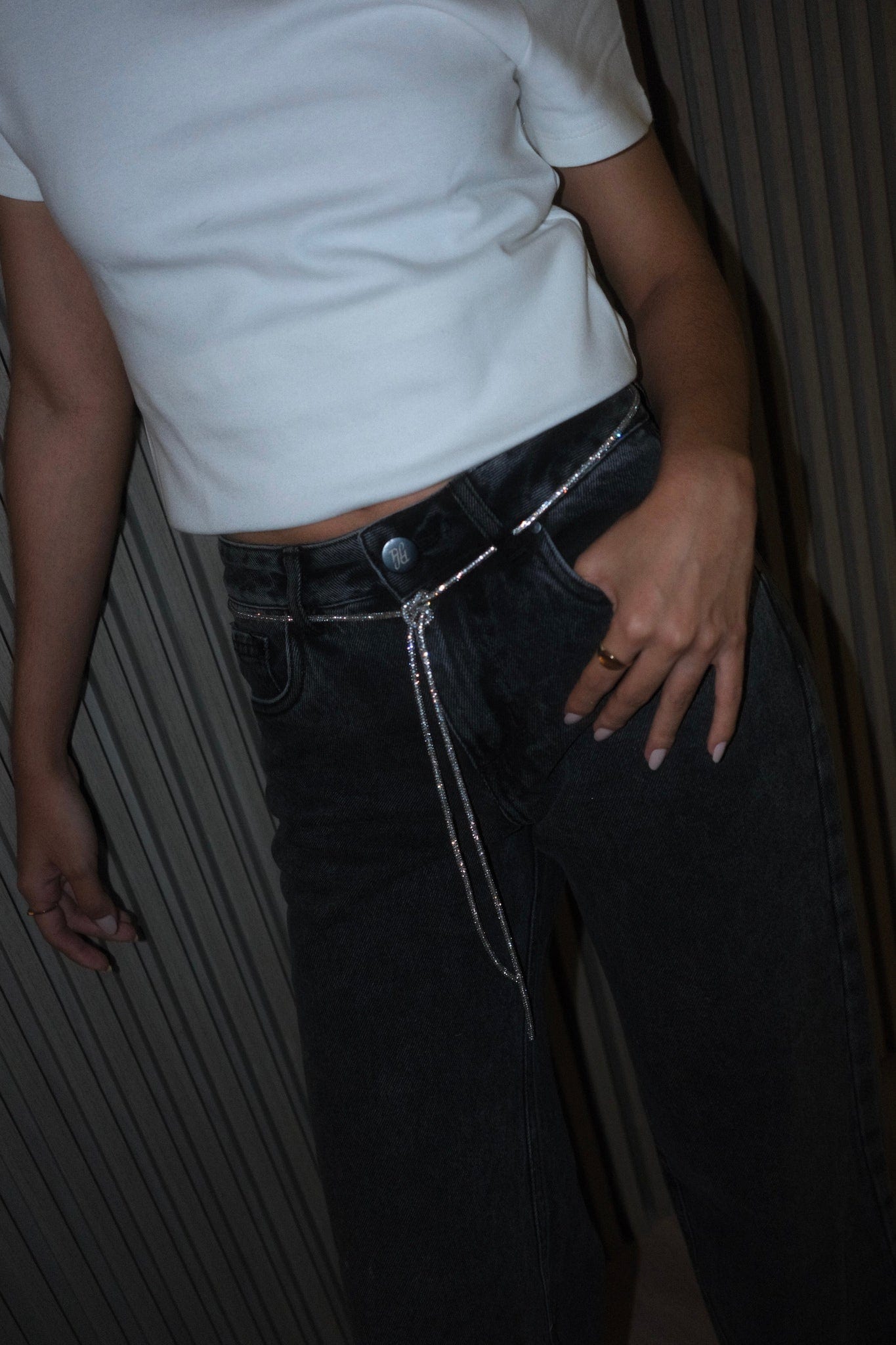 Gray Jeans Sparkling Belt - imagen 4