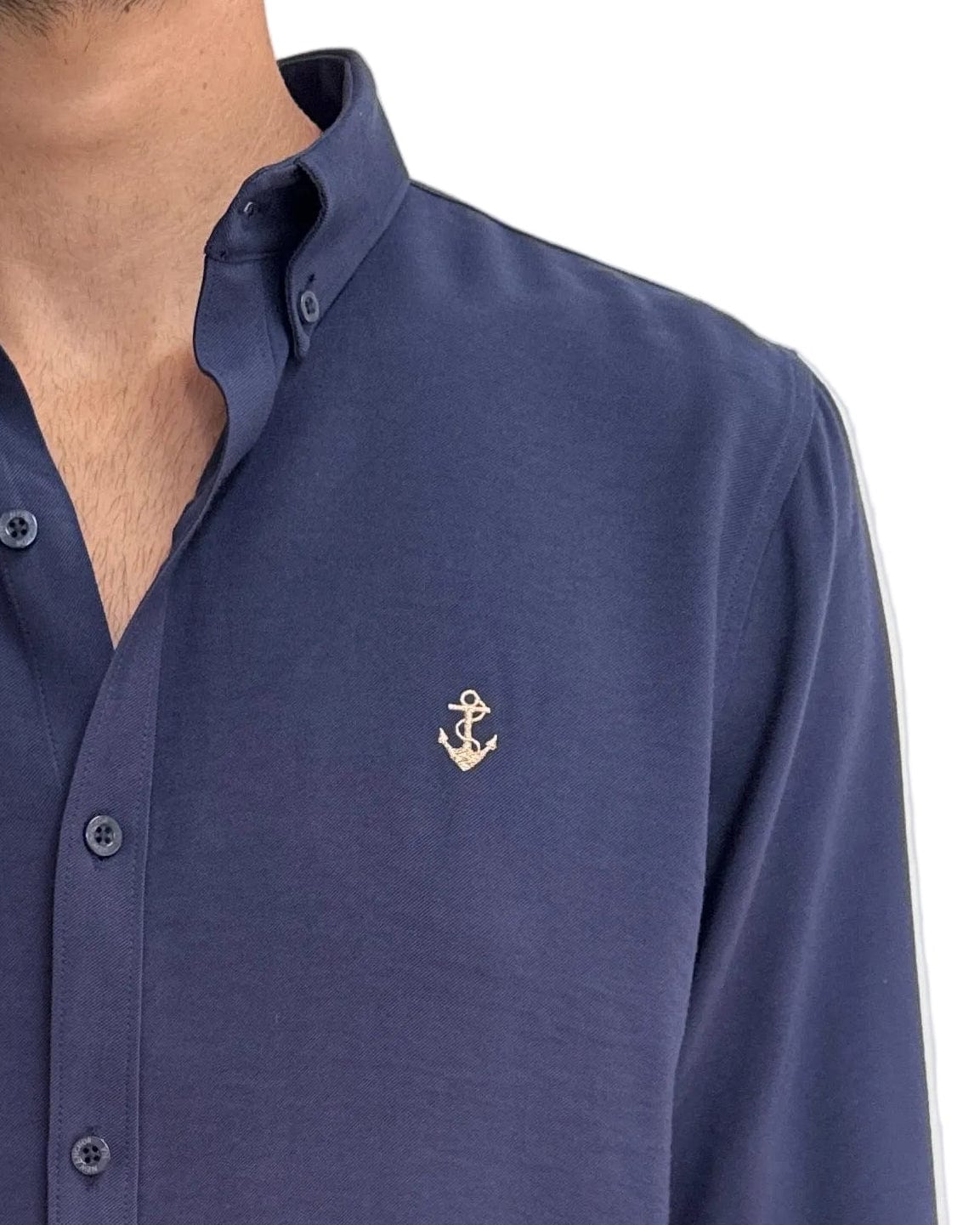Camisa Navy en rayón - imagen 5