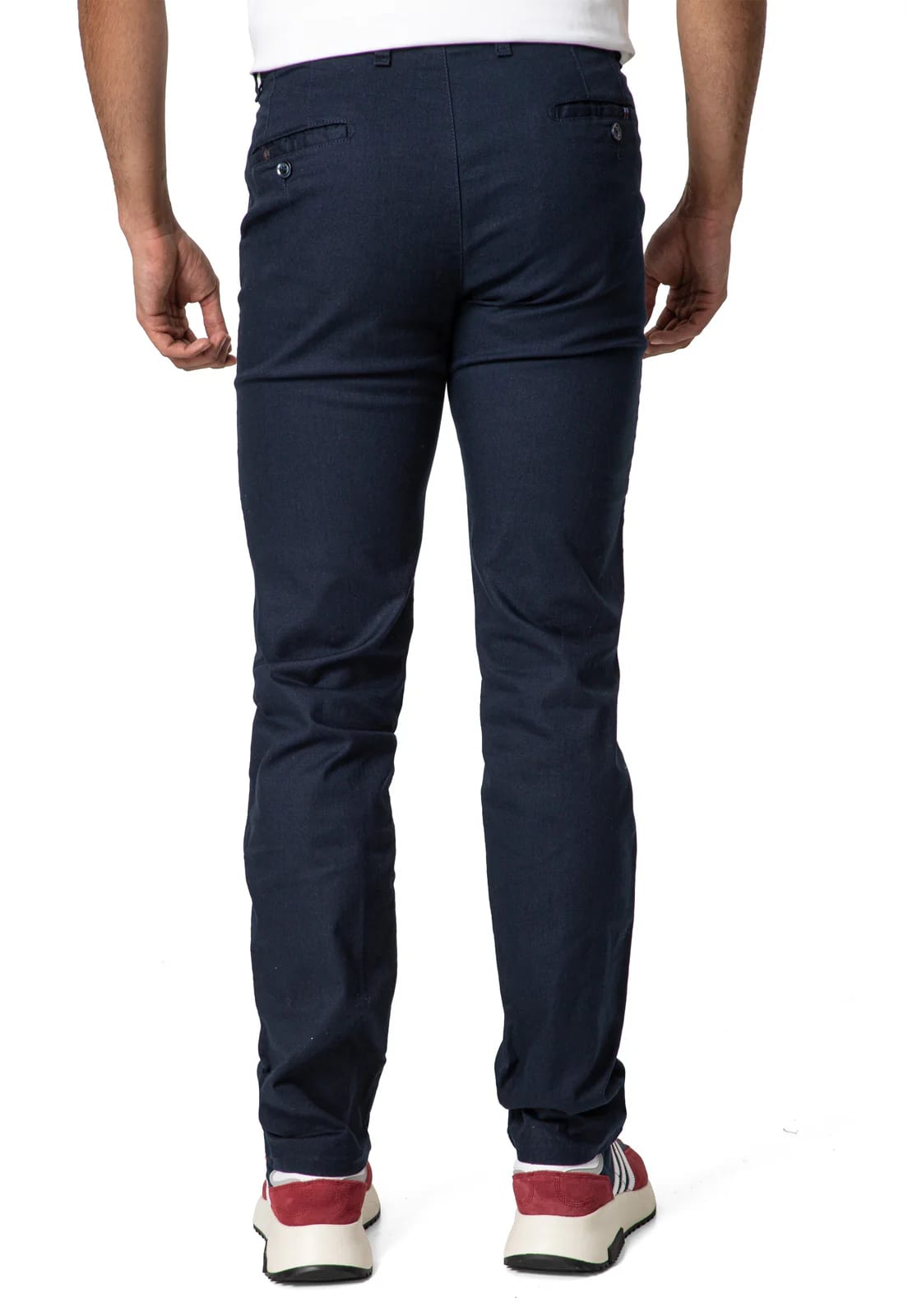 Pantalon dril azul oscuro con textura - imagen 2