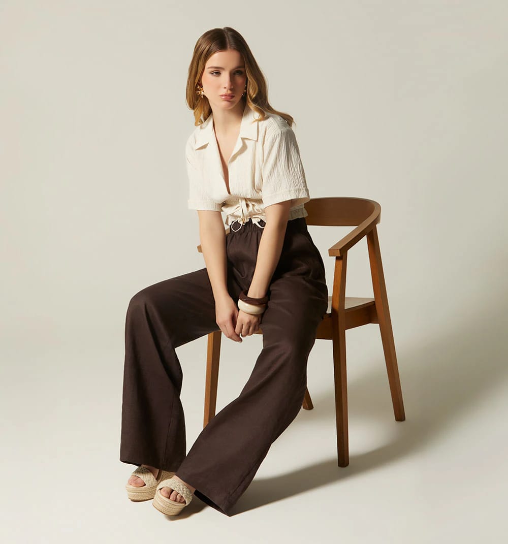 Pantalon tiro alto bota ancha - imagen 9