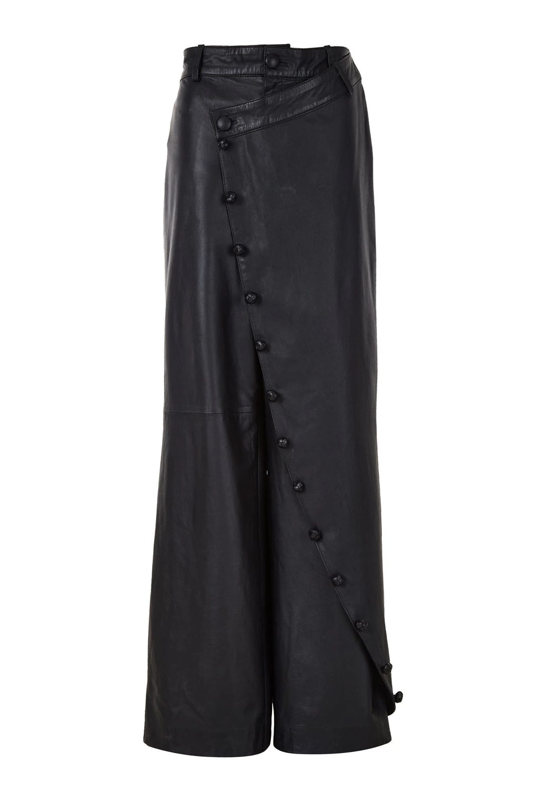 CROSSED LEATHER TROUSERS - imagen 1