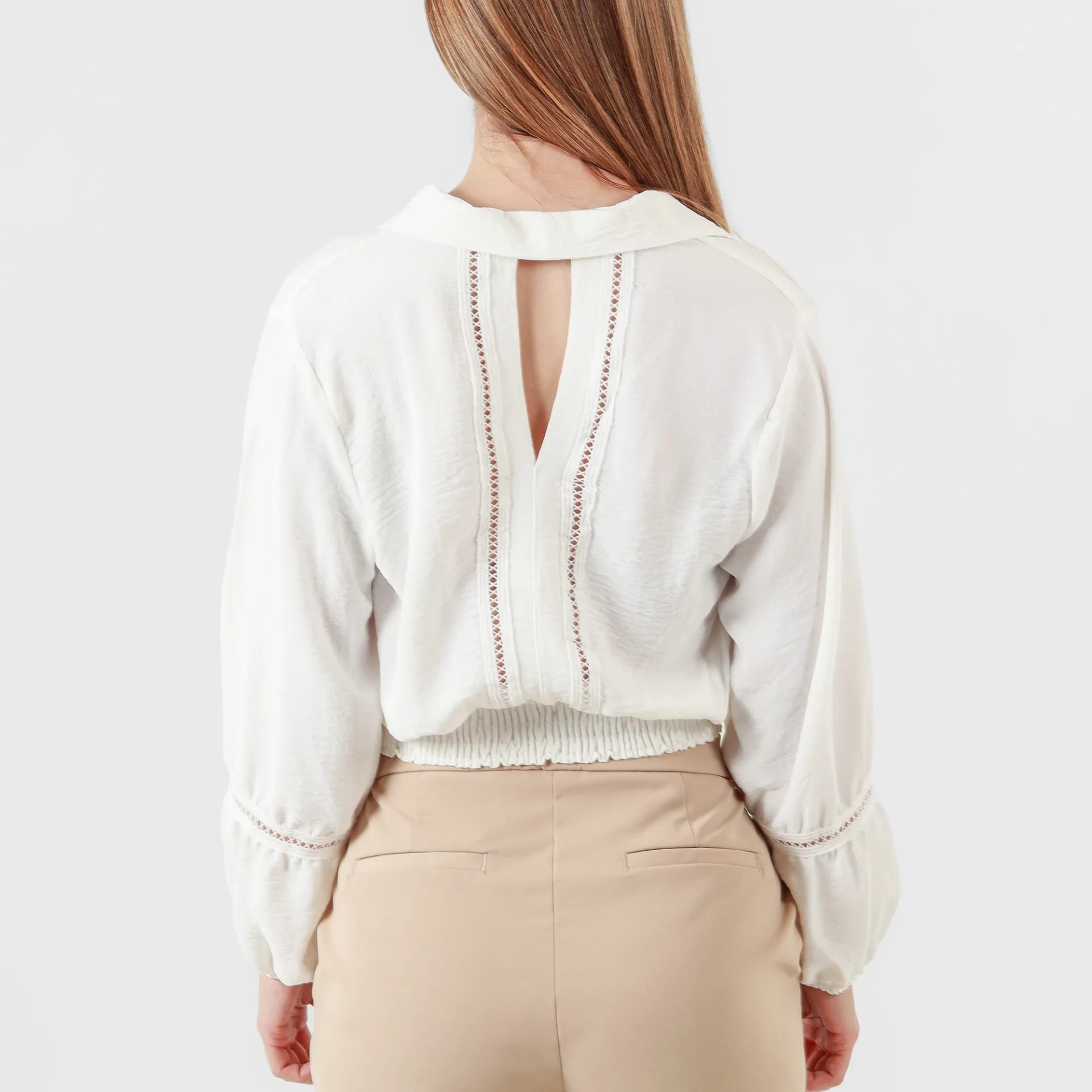 Blusa Cuello Camisero Manga Larga - imagen 3