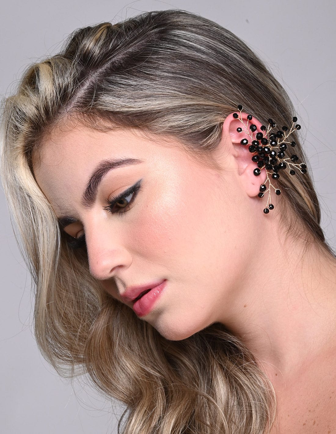 Ear Cuff Glimmer Negro - imagen 2