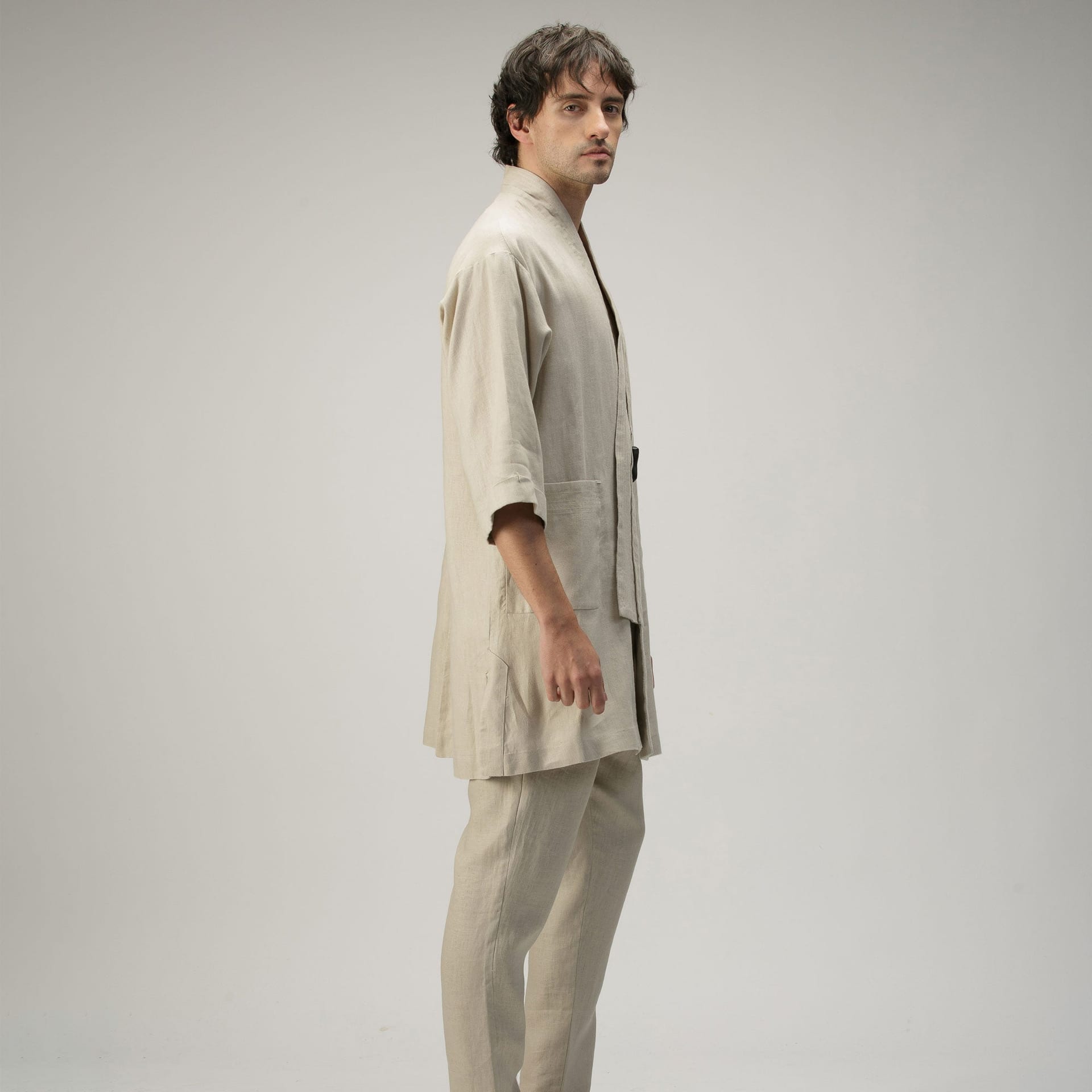 Kimono Cruzado - Natural - imagen 3