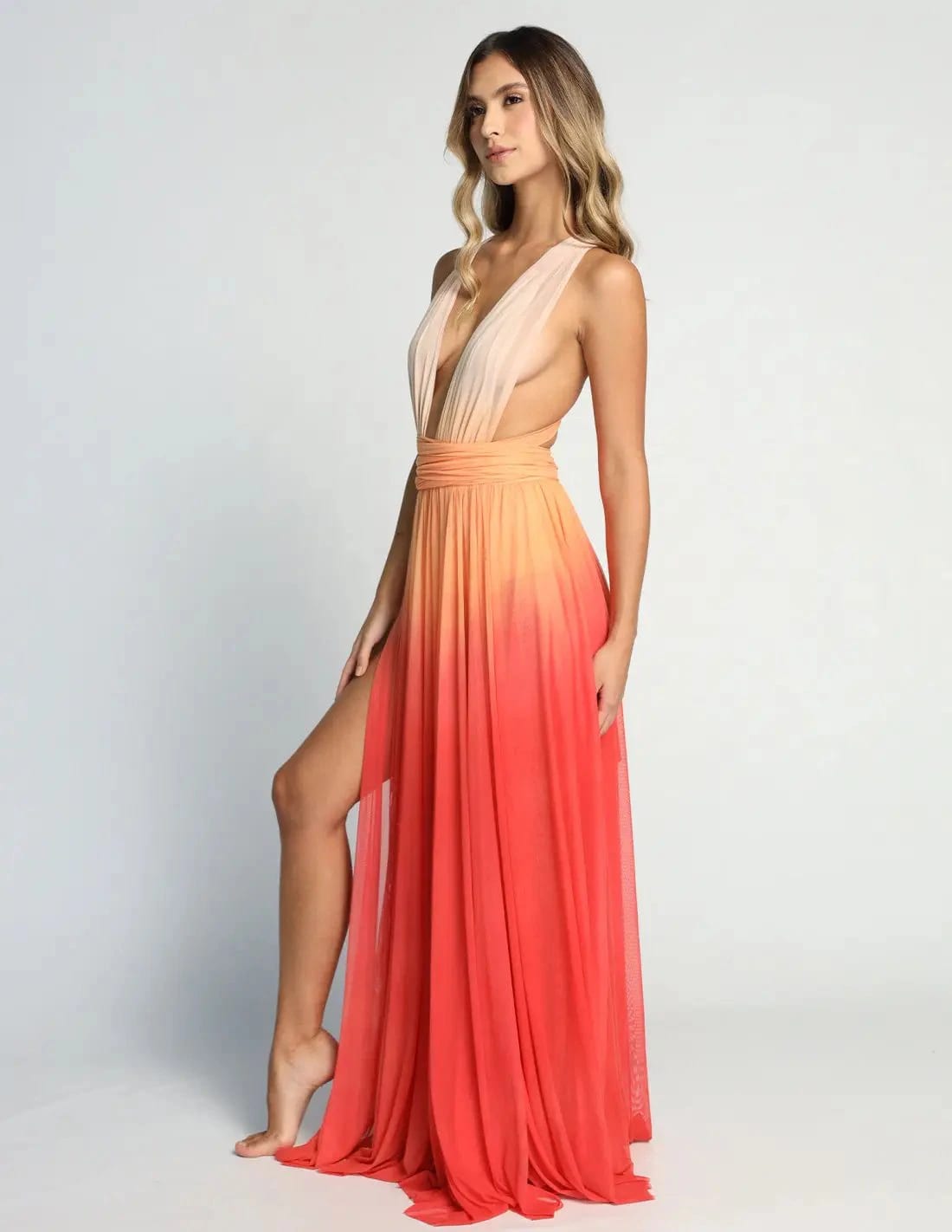 Vestido Hydra Yellow + Salmon + Tomato - imagen 3