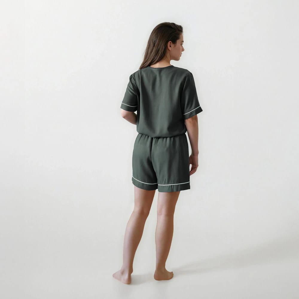 Conjunto de Pijama Short Verde Militar - imagen 2