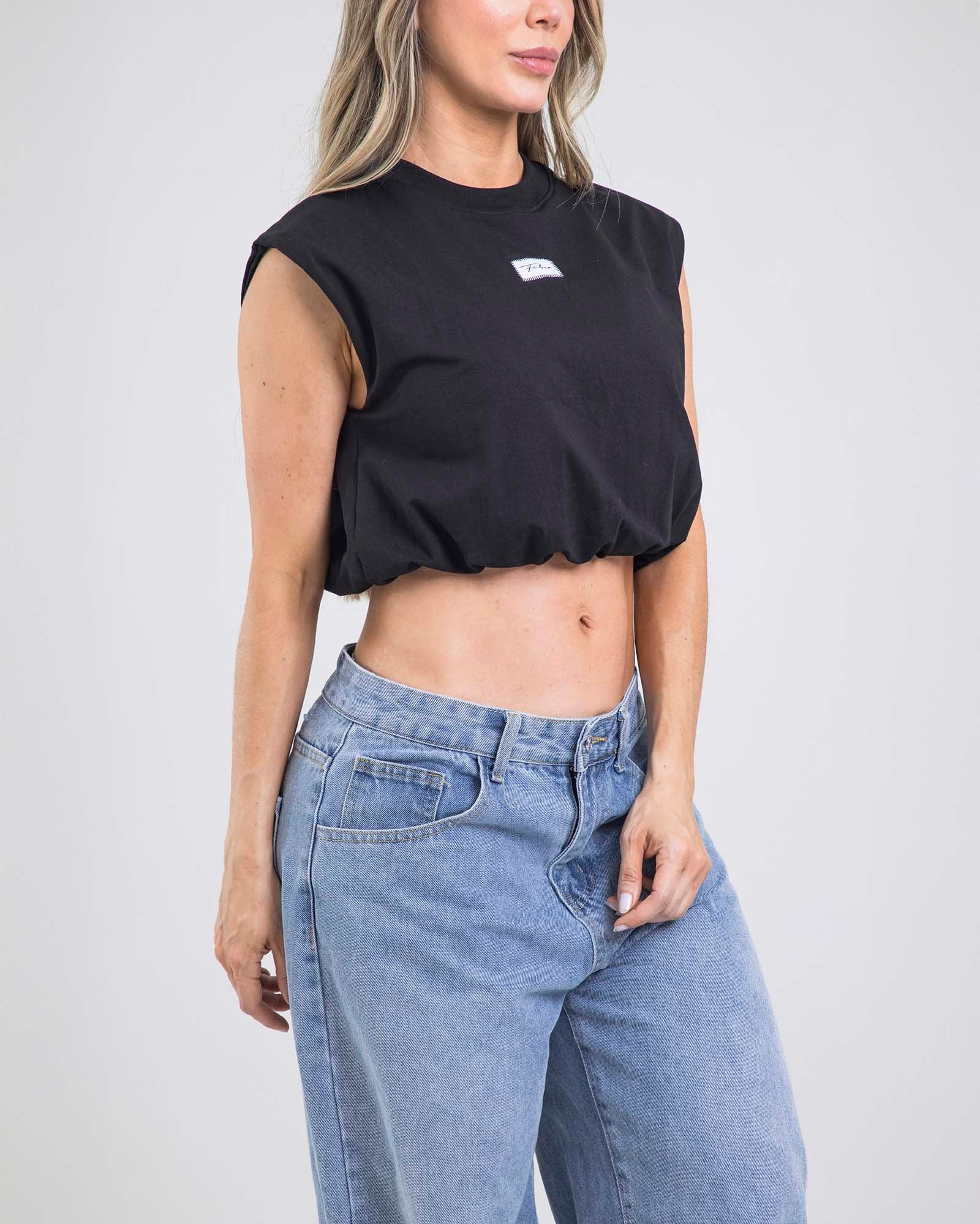 Blusa sisa urban core negro outdoor FIBER - imagen 2