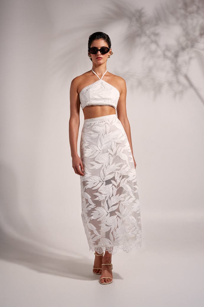 ARYA MAXI SKIRT WHITE - imagen 1