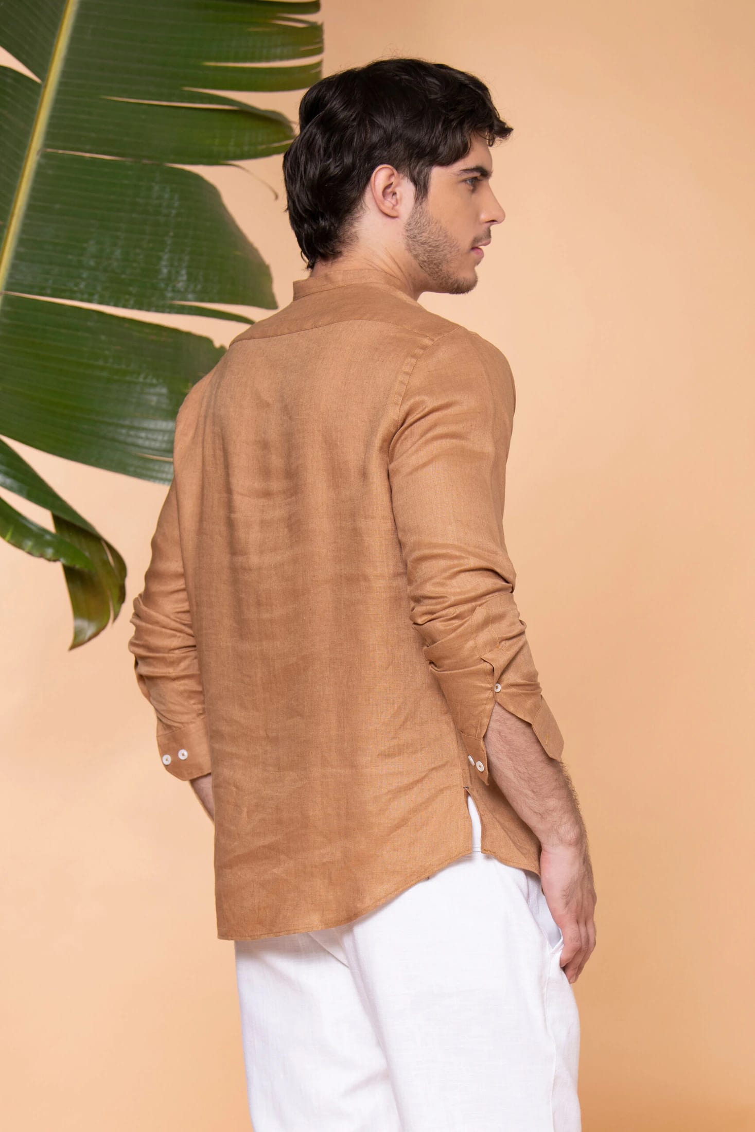 Camisa Mykonos Lino Moka - imagen 2