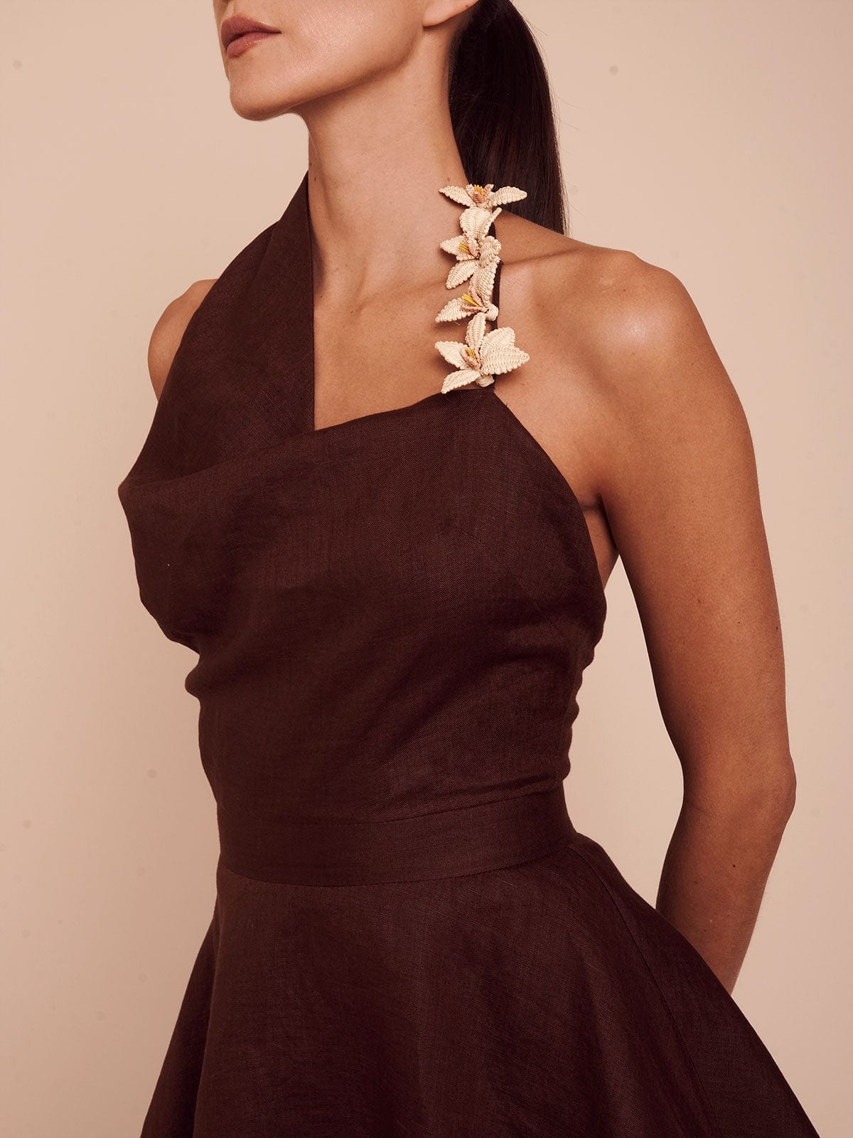 ZELDA DRESS UMBER BROWN - imagen 3