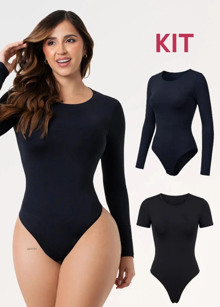 Kit Bodys Manga Corta y Larga: Microfibra | Salome 5008 + 5007 | Ant TD03L5 + TD01L5 - imagen 2