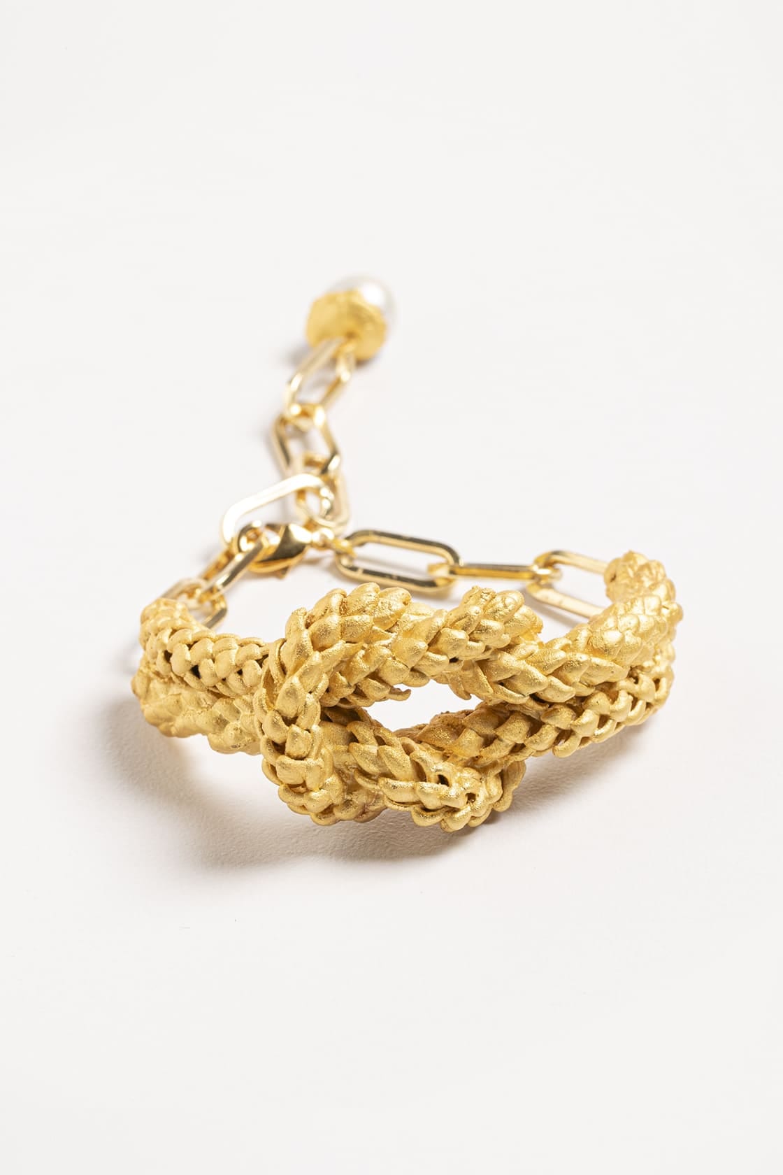 NORFOLK SAILOR KNOT BRACELET WITH PEARL - imagen 2