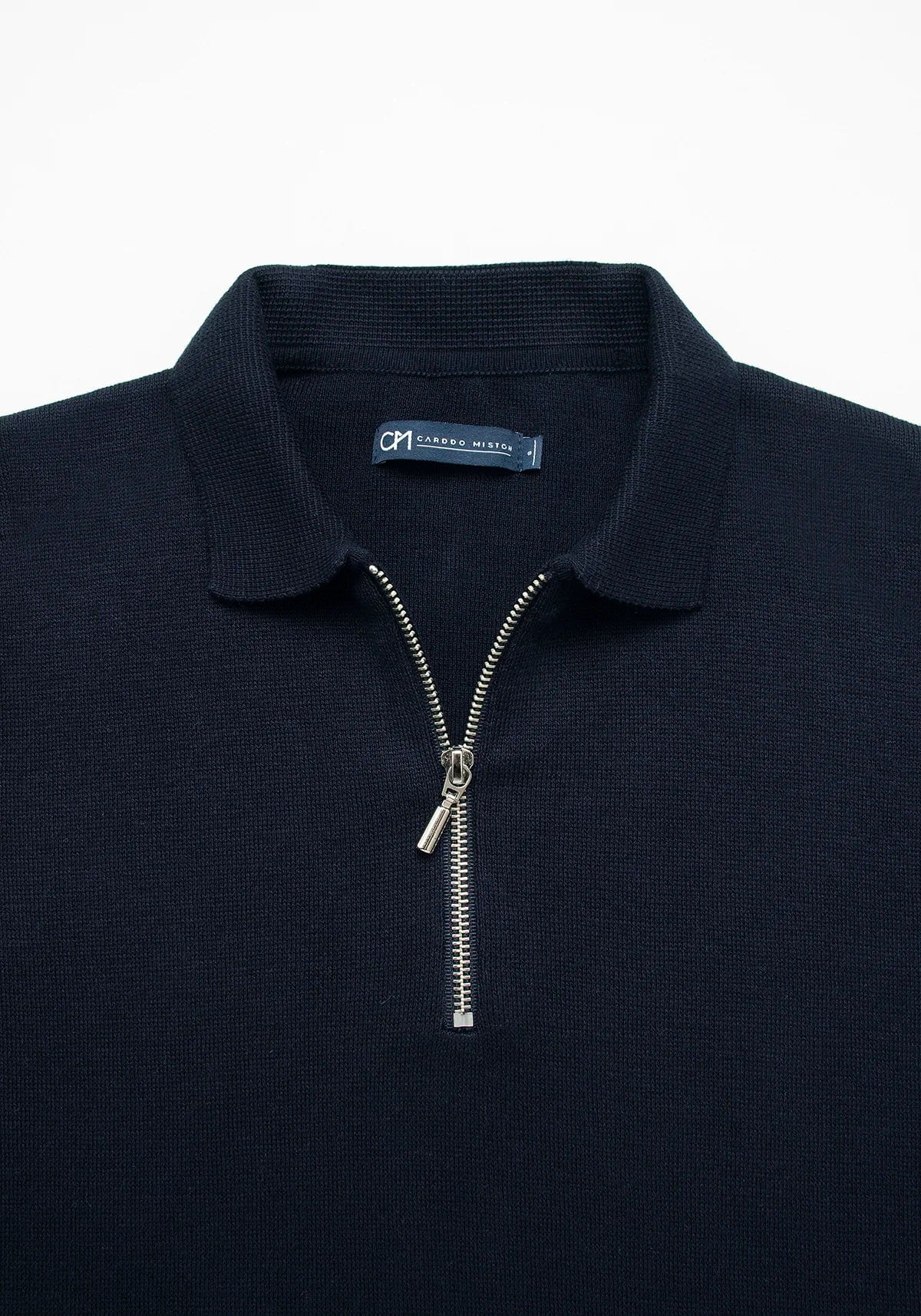 Saco Camisero Half Zip Algodón Azul Oscuro - imagen 2